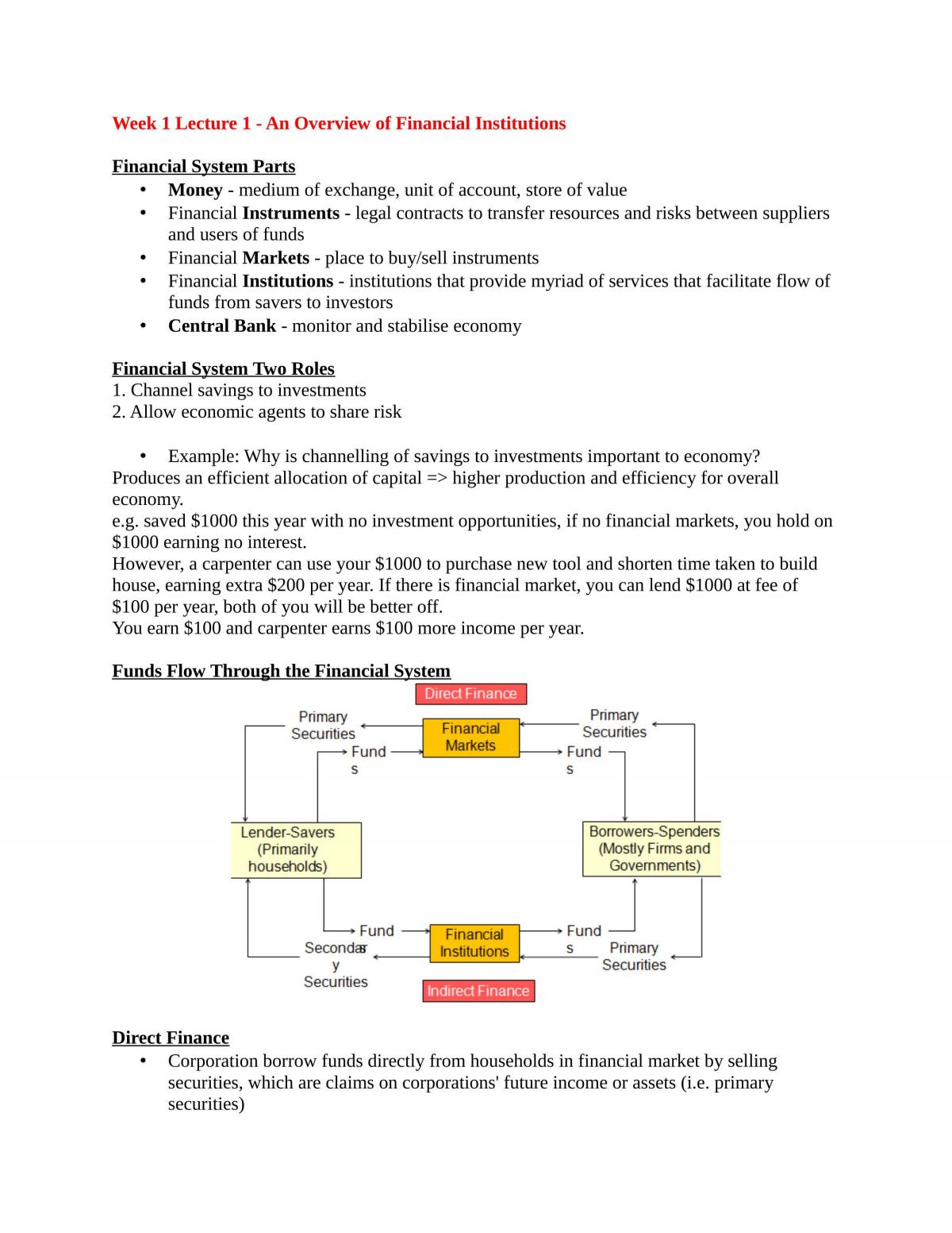 FINS3630 Study Notes (Incomplete) - Page 1