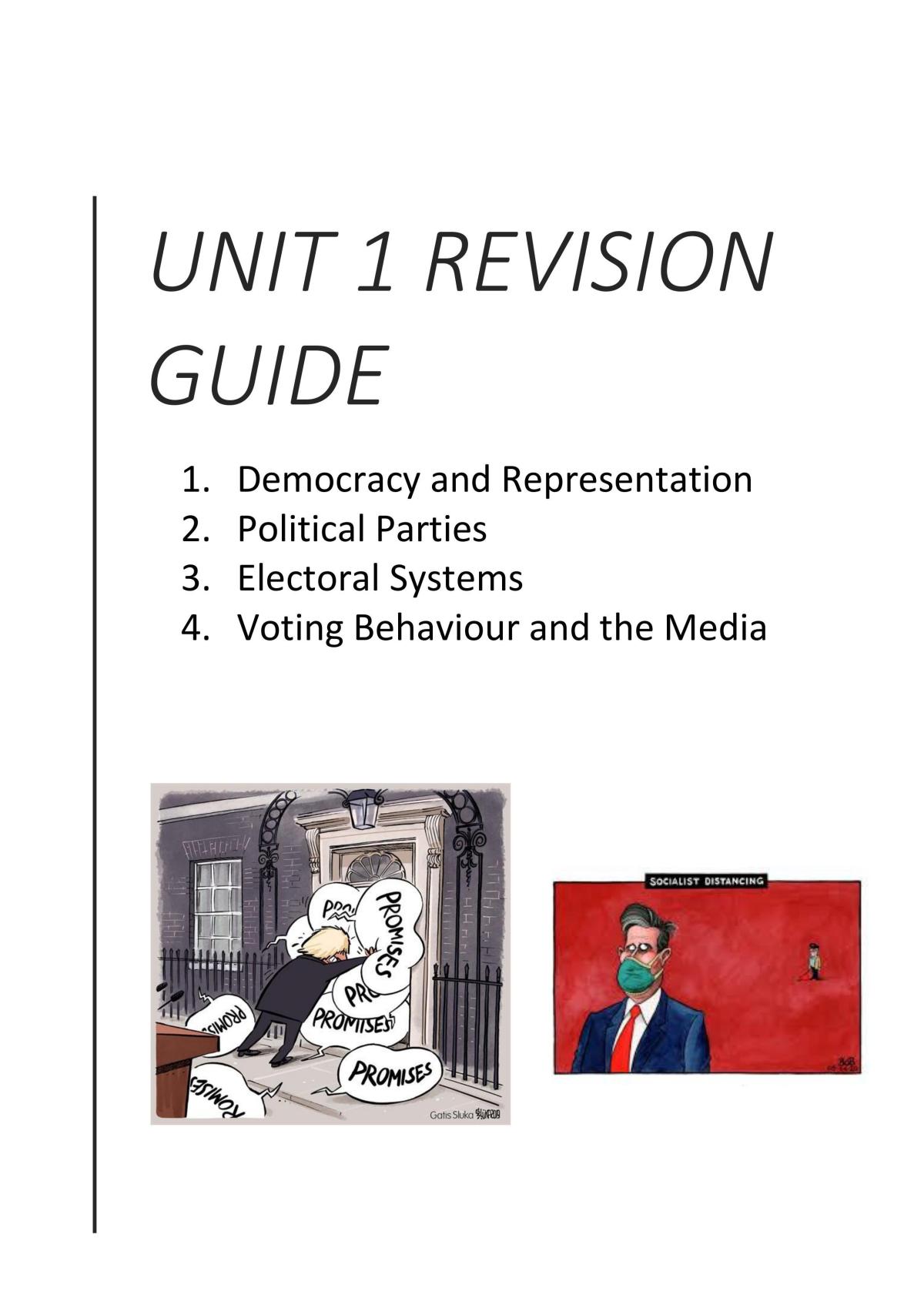 Paper 1 revision guide - Page 1