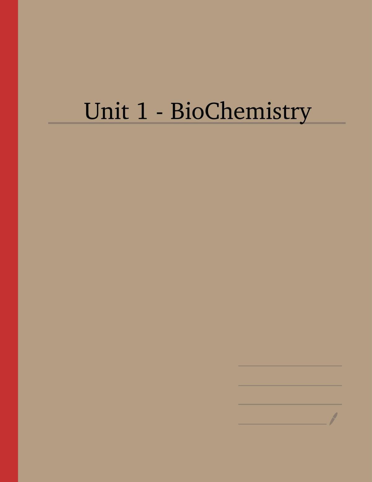 Biochemistry - part A - Page 1