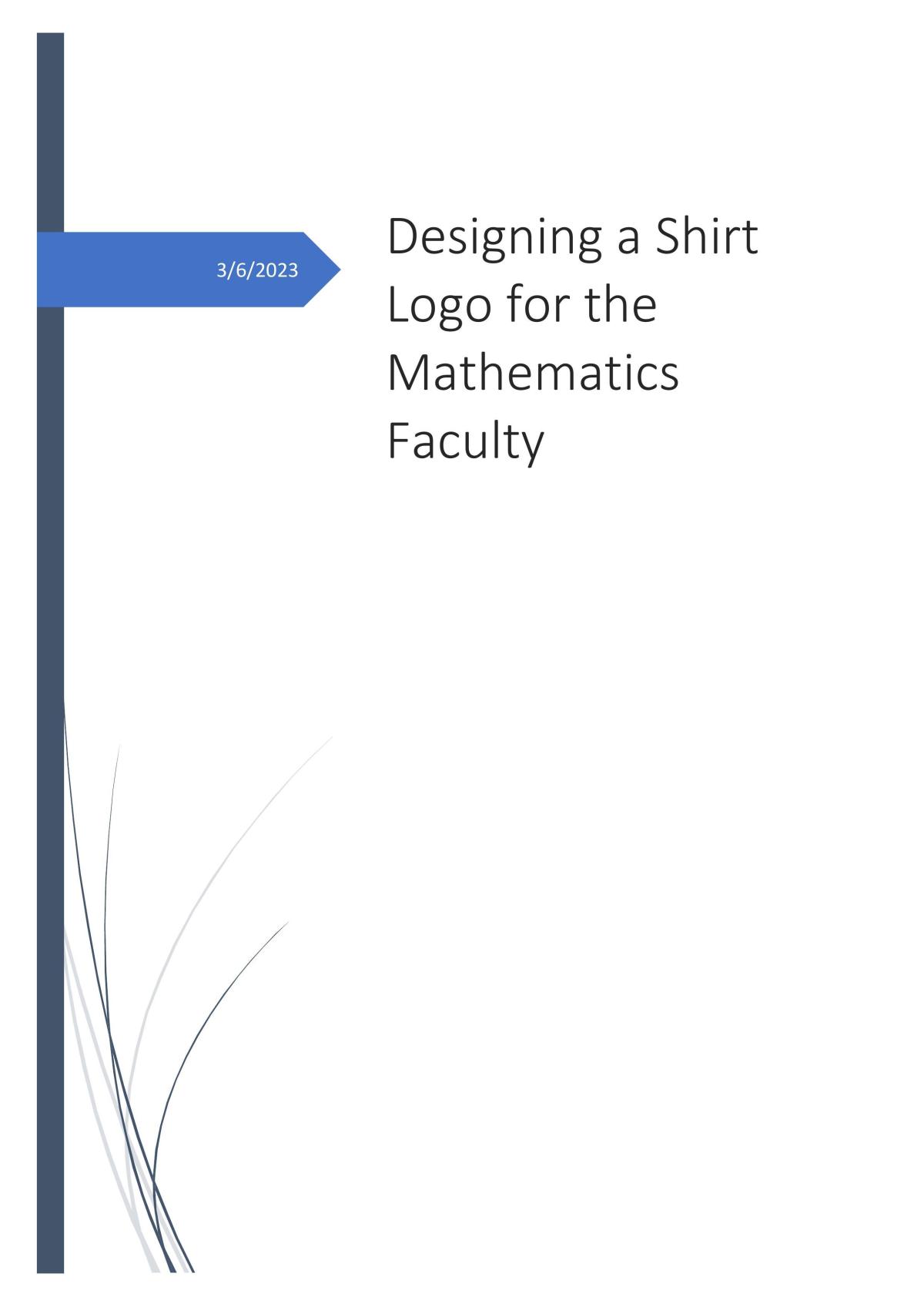 Designing a Shirt Logo - Page 1