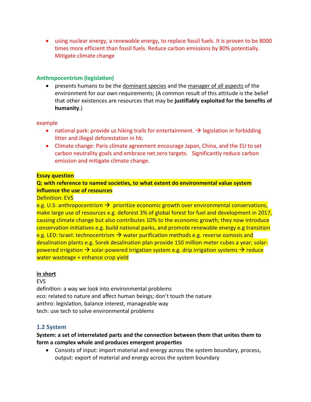 IBDP Year 1 Environmental Systems and Societies (ESS) | ENV621A ...