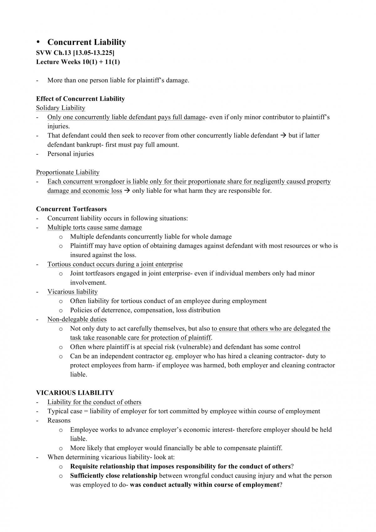 TORTS Notes - Page 1