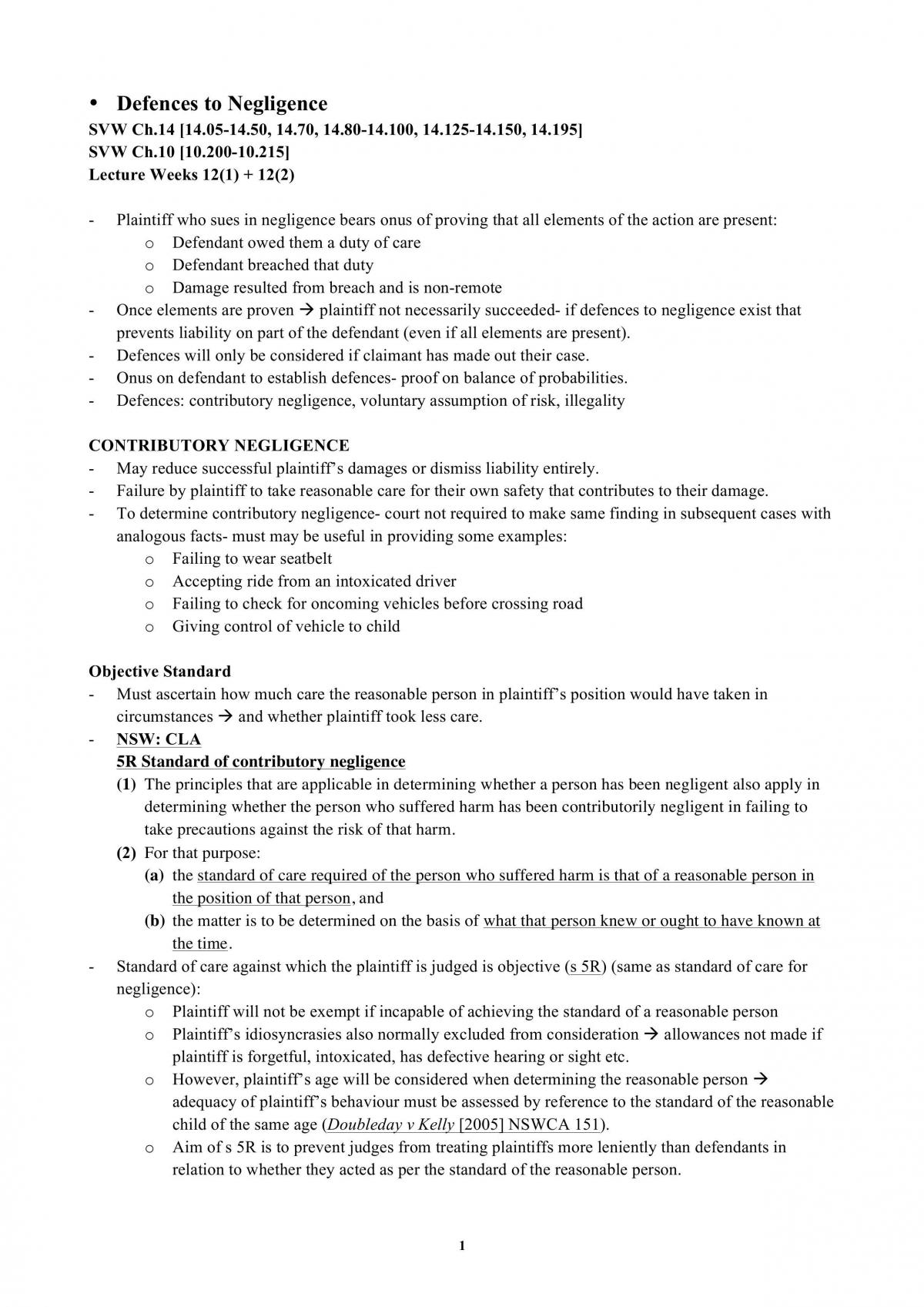 TORTS Completed Notes - Page 1
