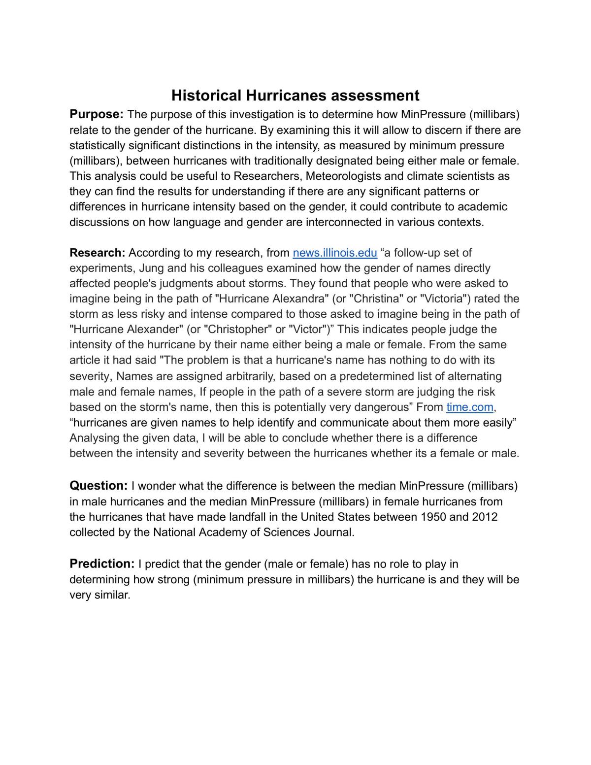 AS91582 - Use statistical methods to make a formal inference (3.10) - Page 1