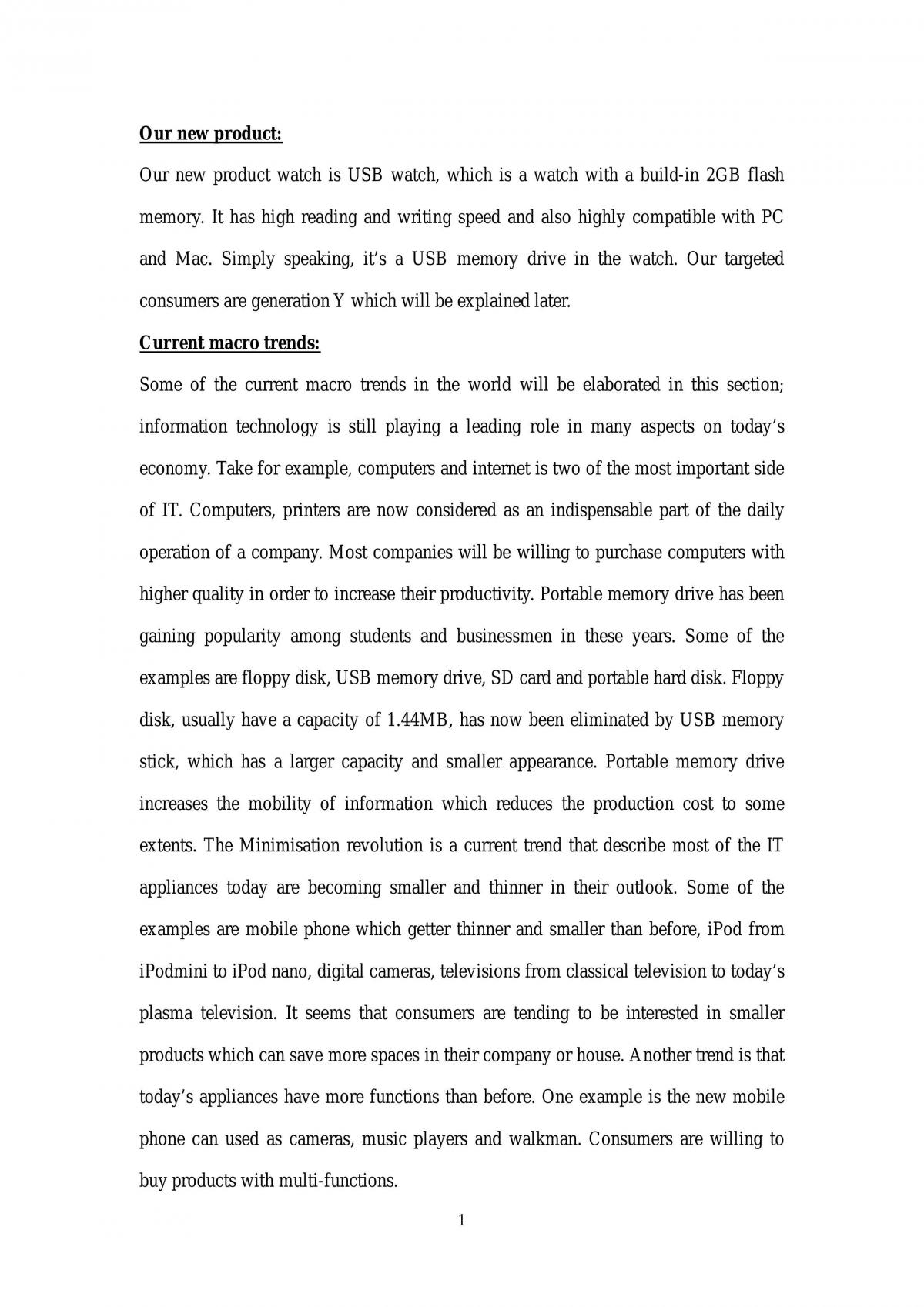 Final Write-Up For Marketing Group Activities - Page 1