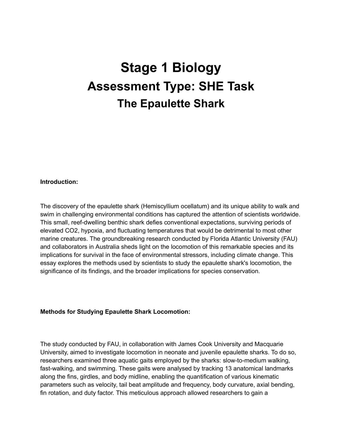 Stage Stage 1 SHE Task - Page 1