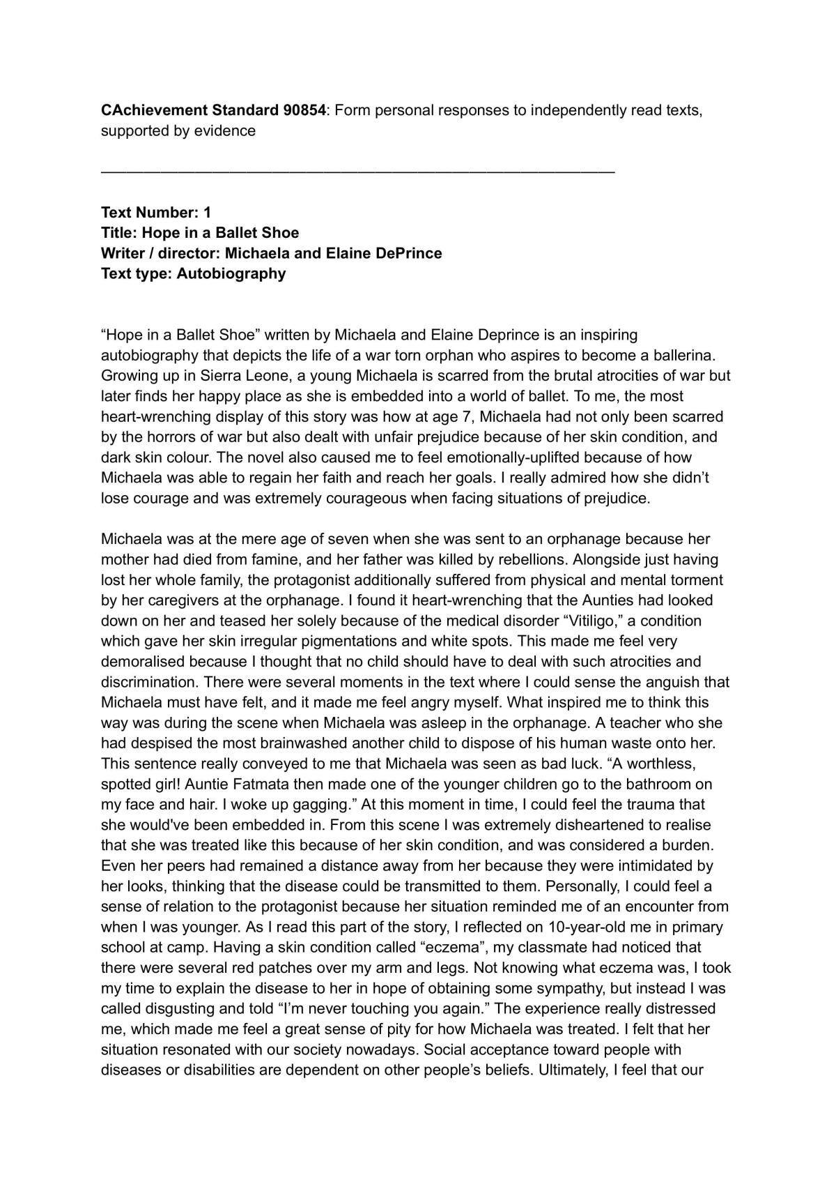Level 1 reading responses (6) - Page 1