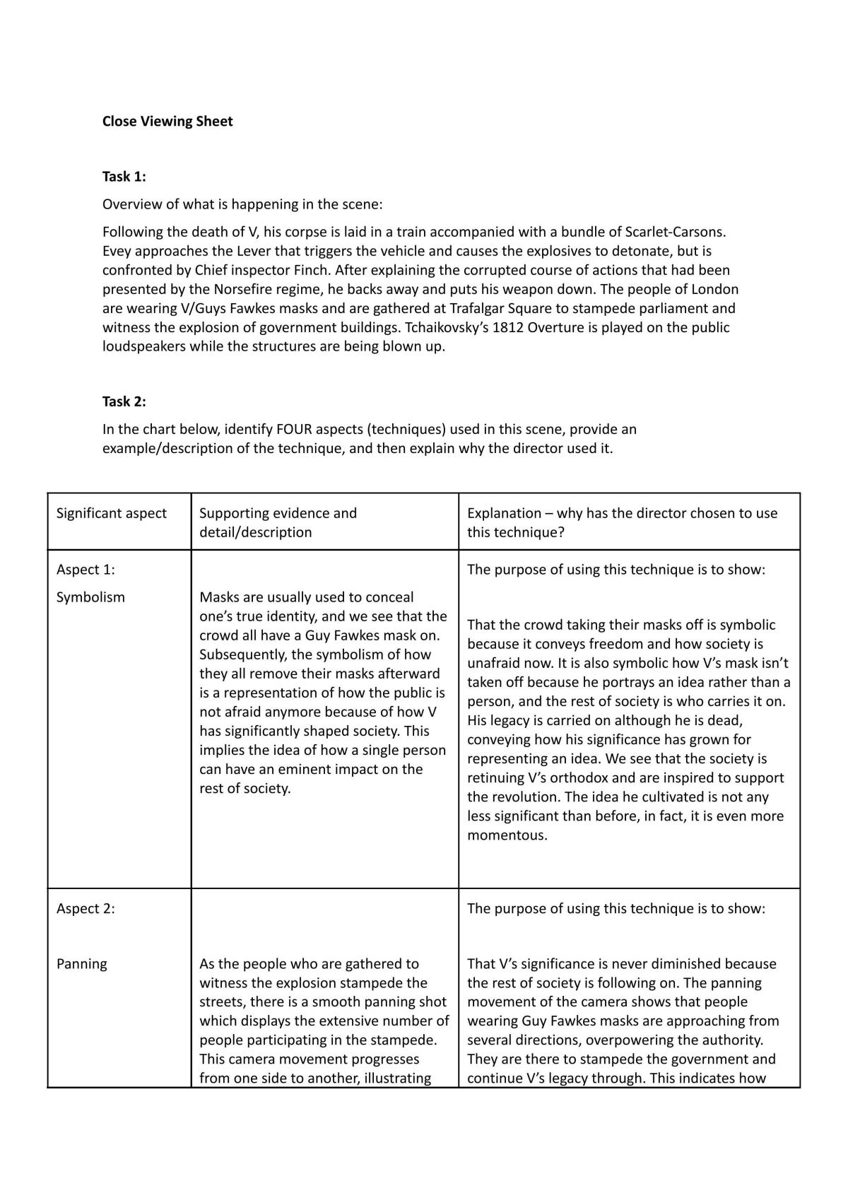 Level 1 english close viewing interal - Page 1