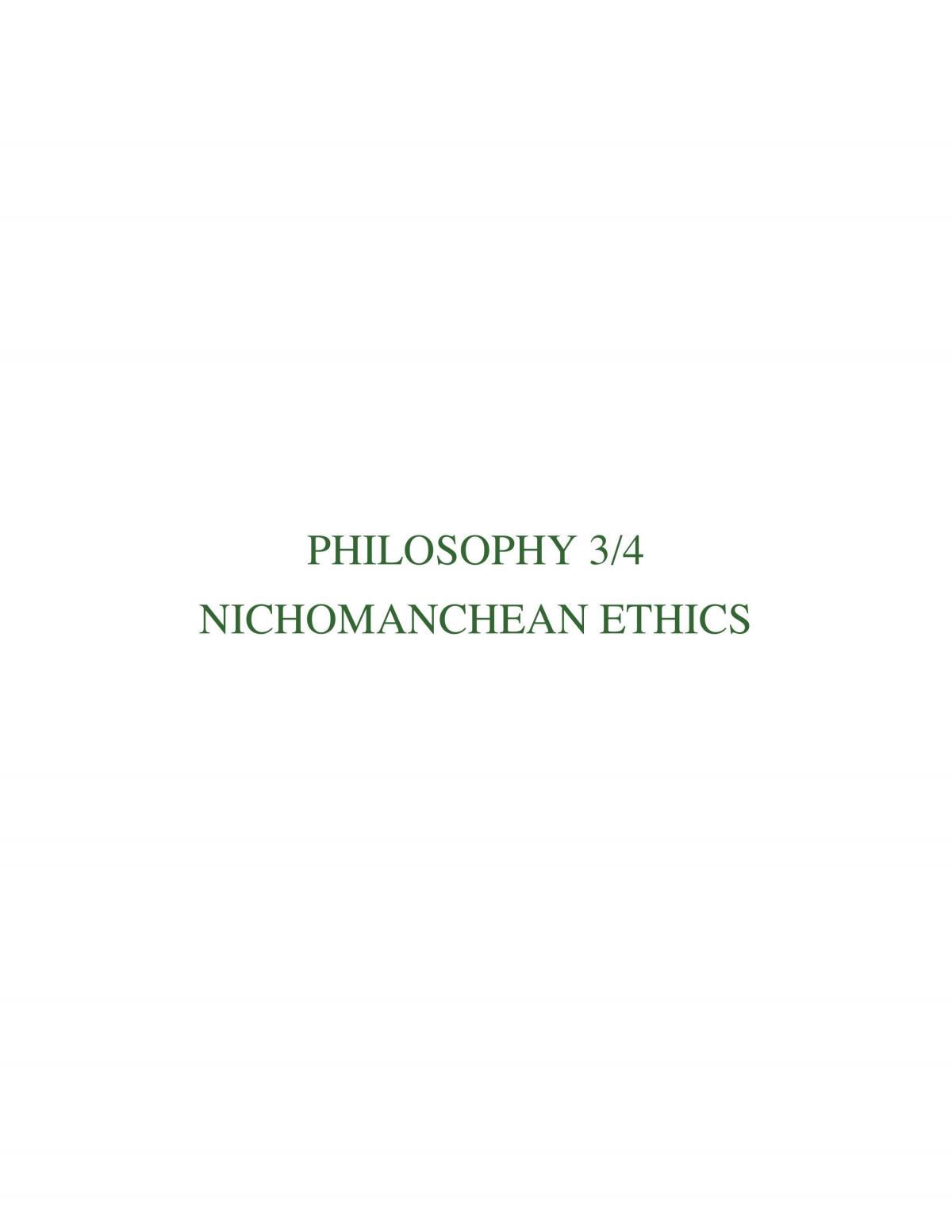 Nichomanchchean Ethics - Page 1