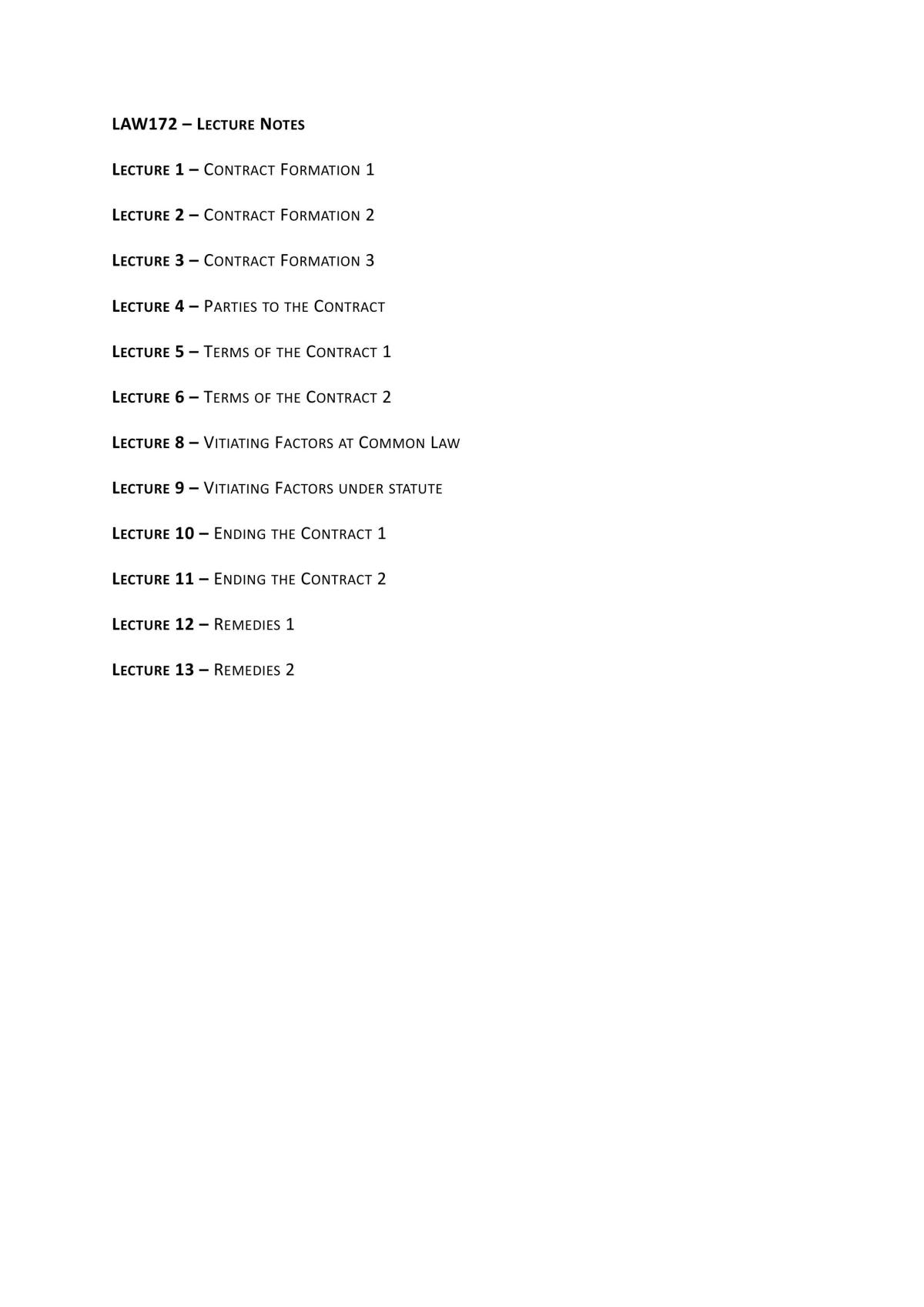 Contract I Detailed Notes - Page 1