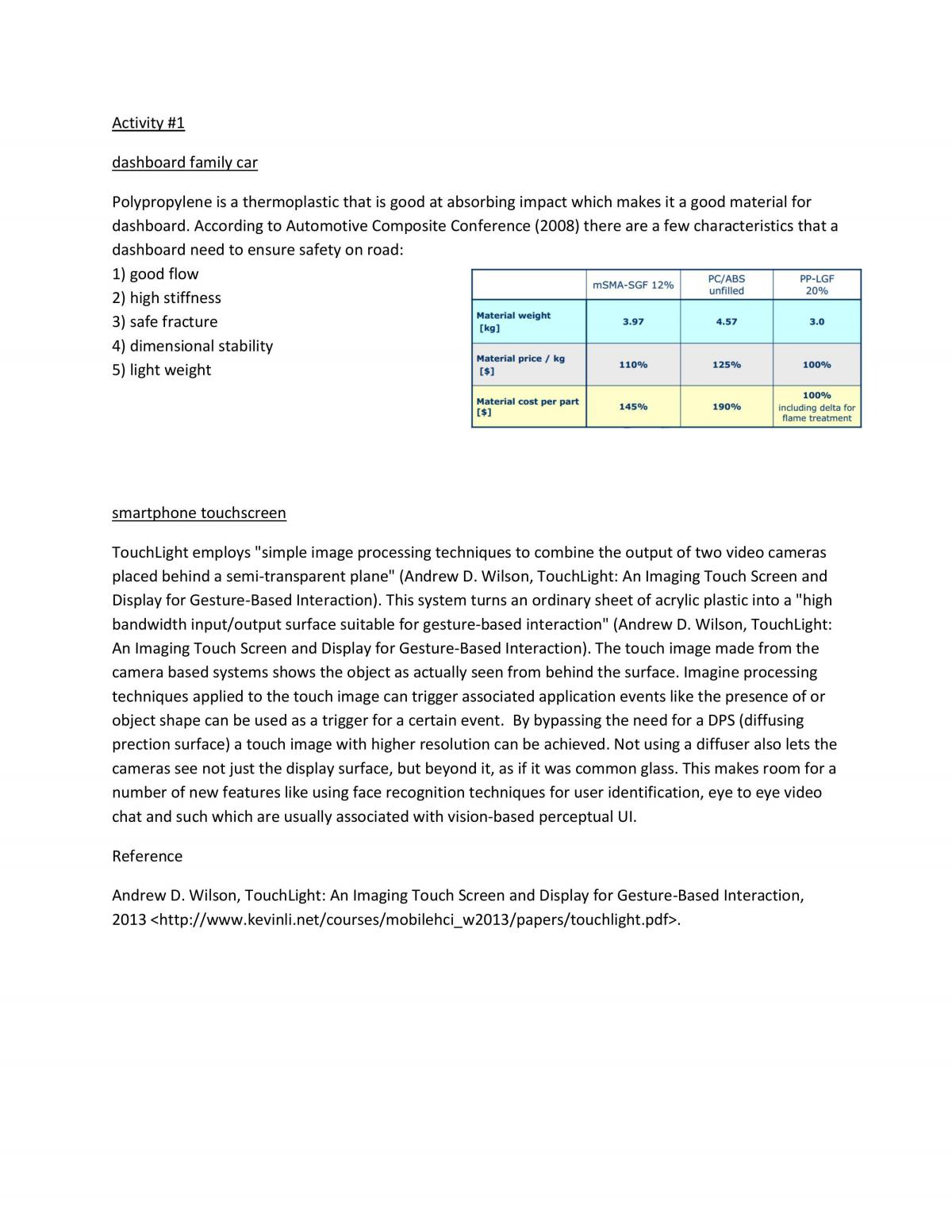 Report on Additive Manufacturing and Materials selection - Page 1