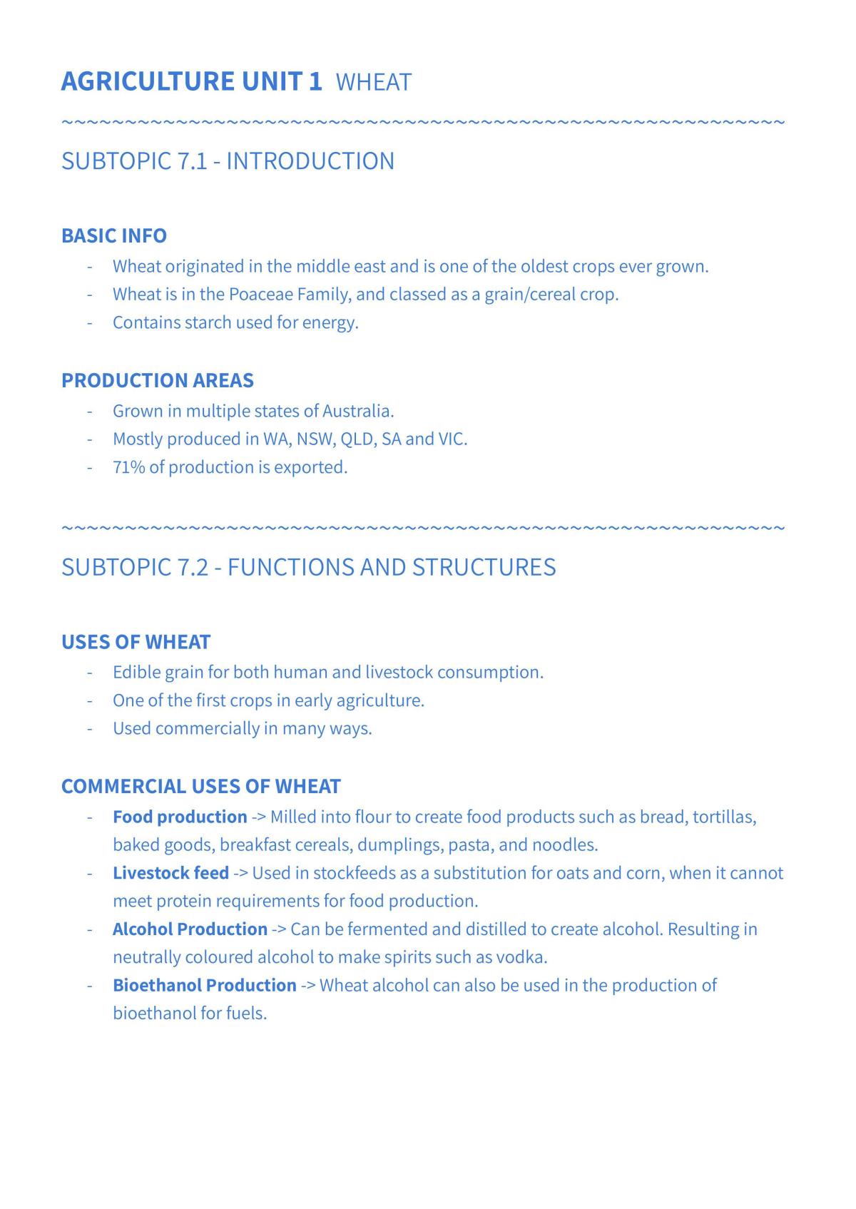 Year 11 Ag Assumed knowledge - Page 1