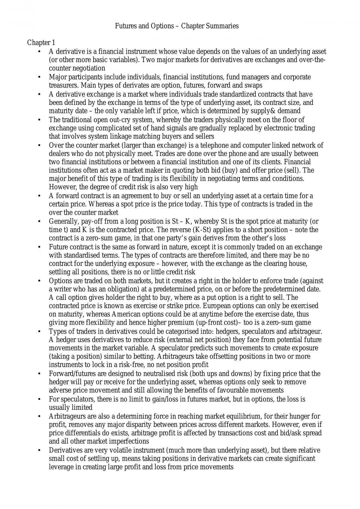 Chapter Summaries For Midsem - Page 1