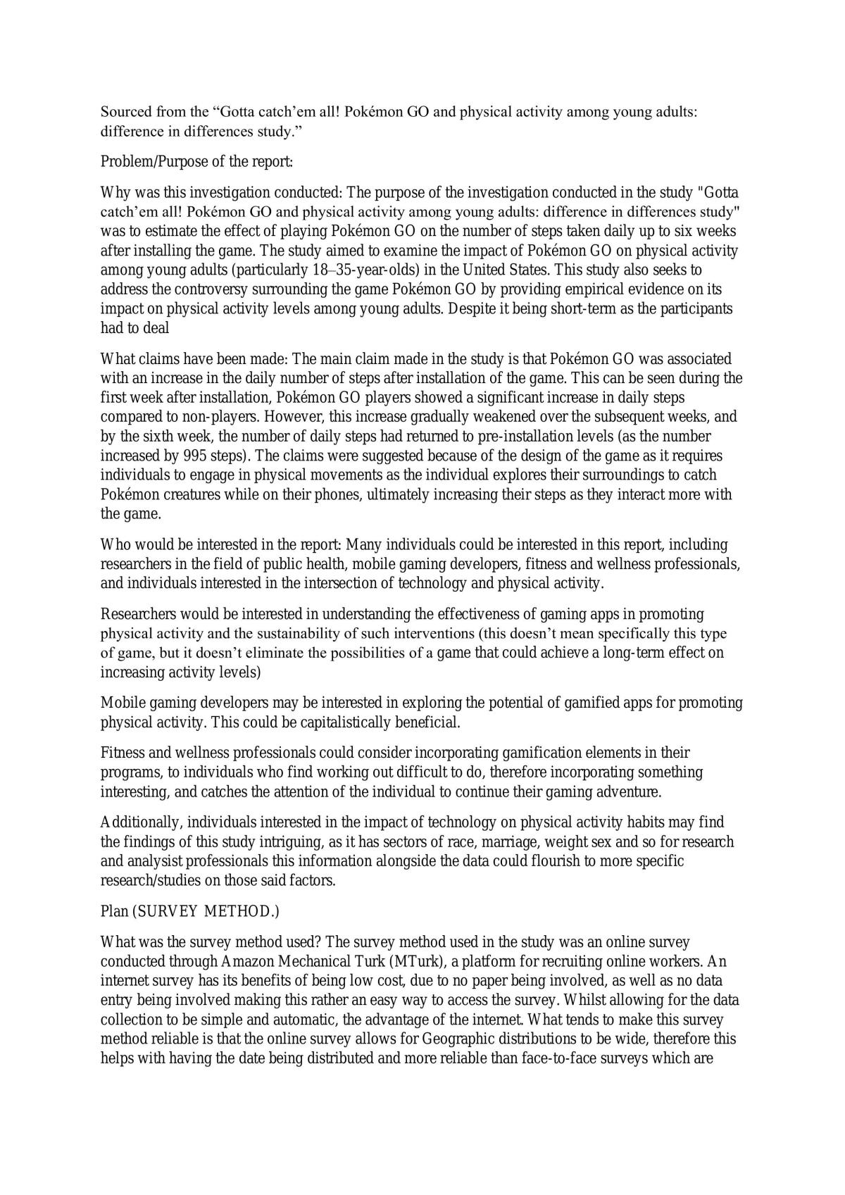 Level 2 statistics, statistical report assessment (internal)  - Page 1