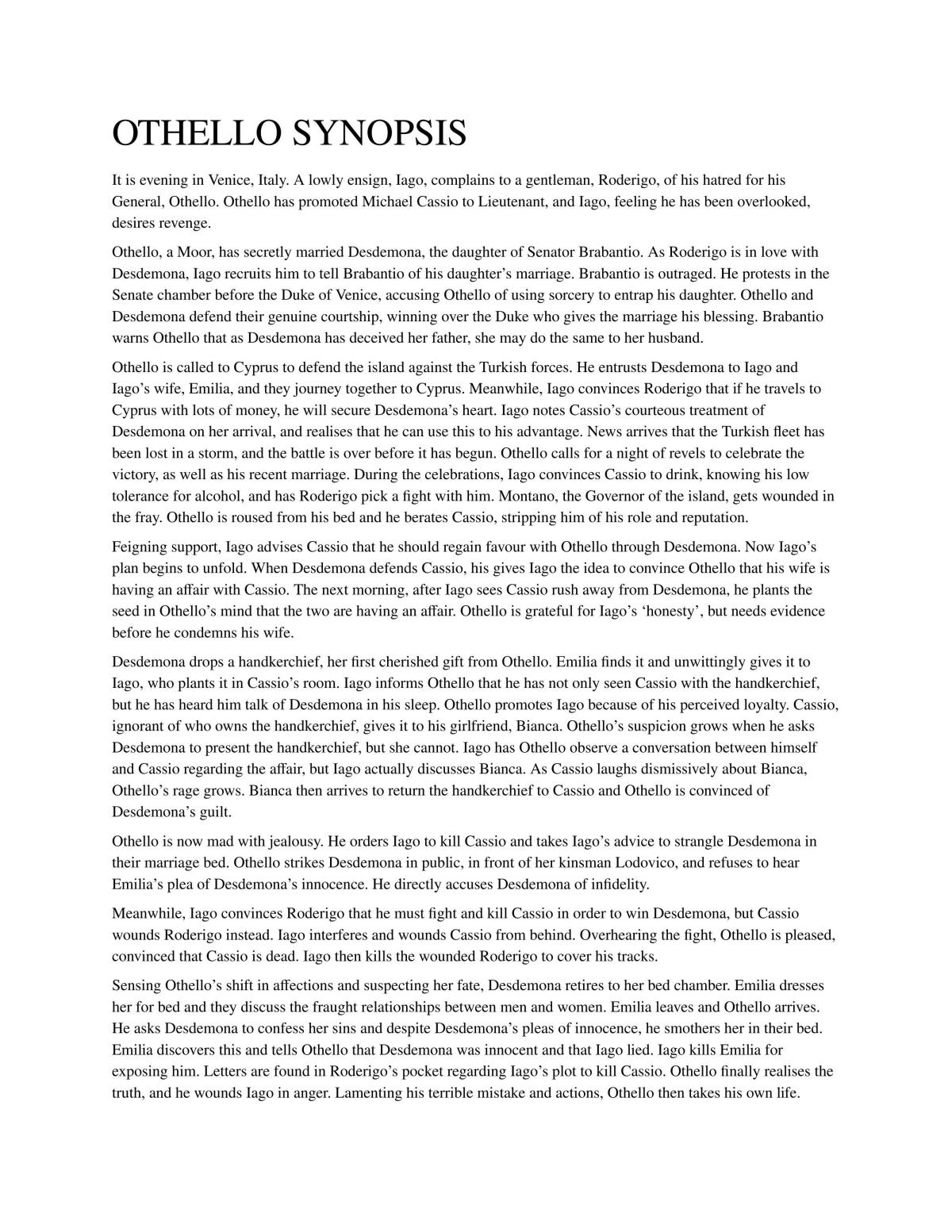 Othello Resources - Page 1