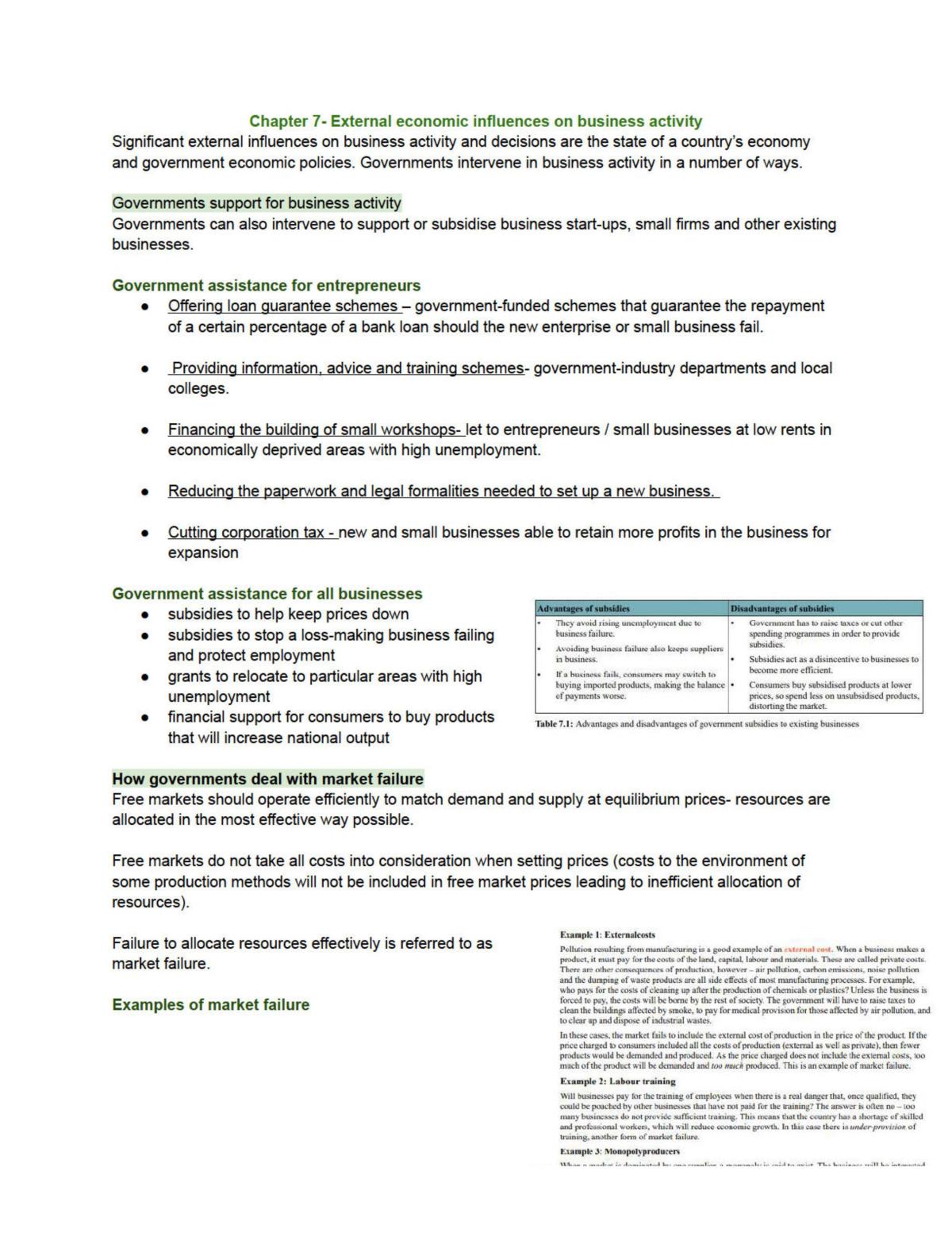External Economic Influences on Business Activity - Page 1