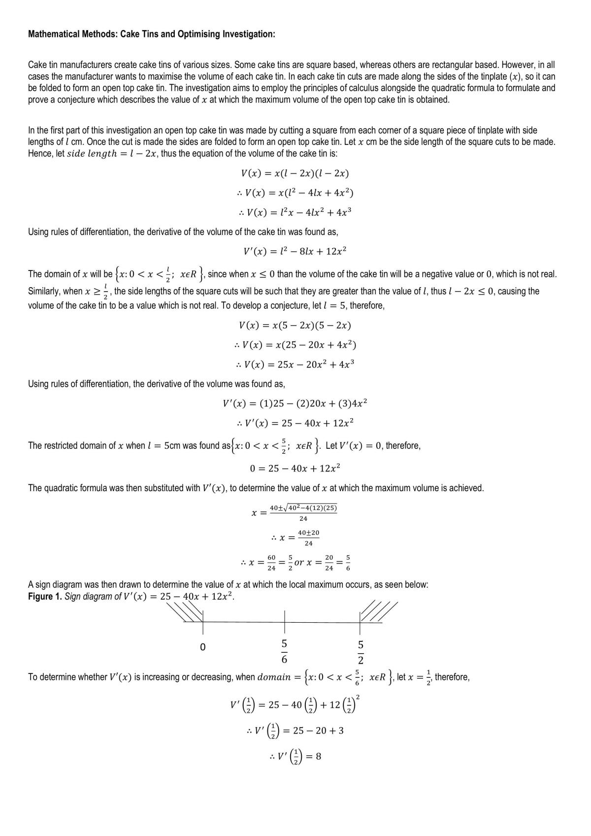 A+ SACE Stage 1 Mathmatical Methods Calculus Investigation - Page 2