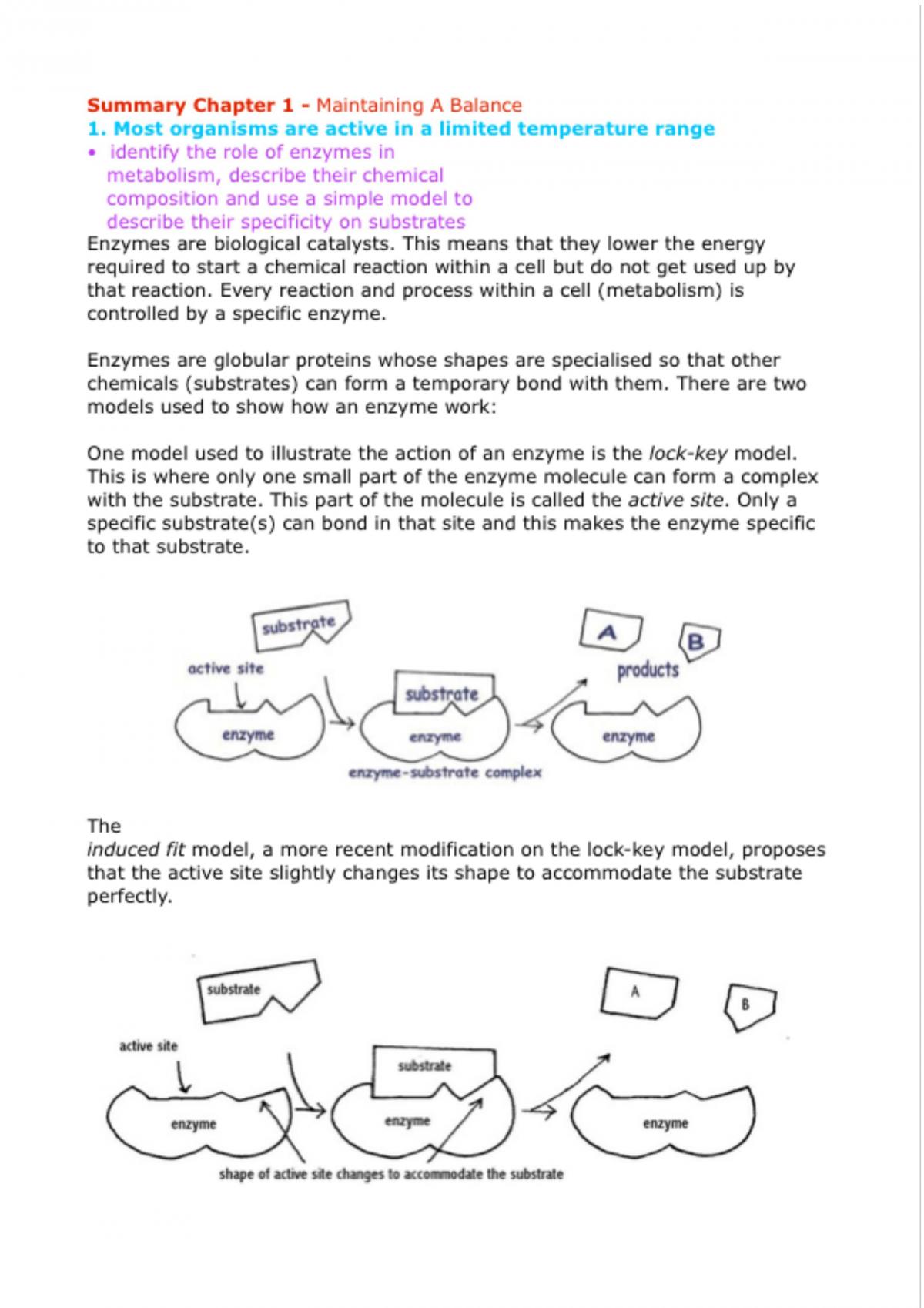 Maintaining a balance study notes - Page 1
