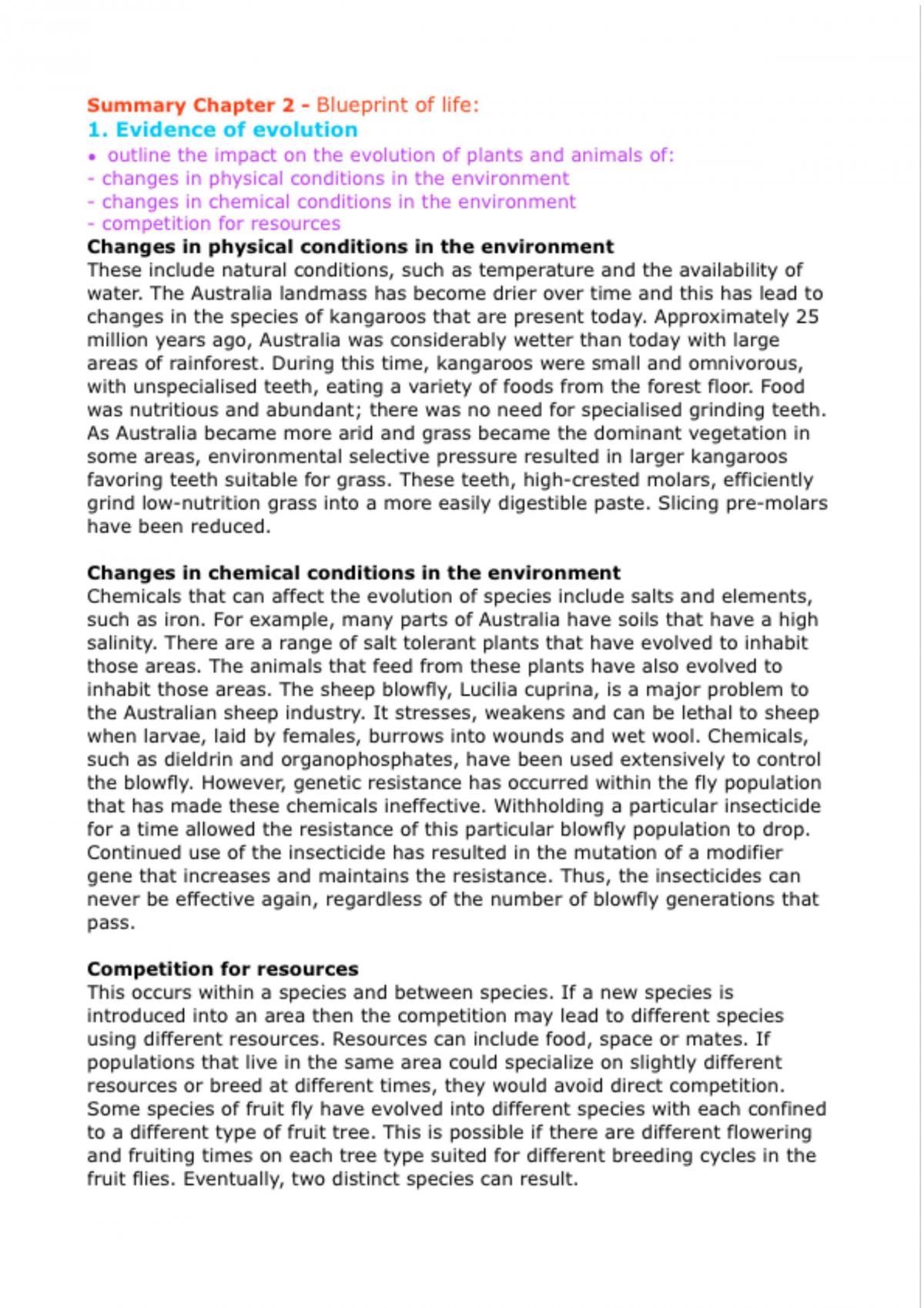 Blueprint of life study notes - Page 1