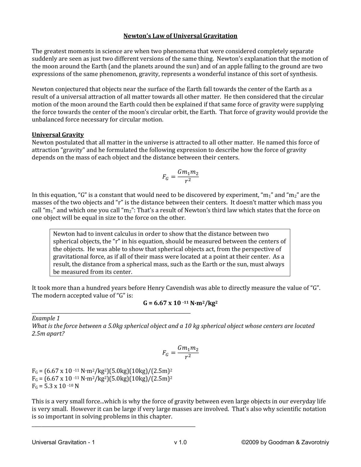 Universal Gravitational  - Page 1