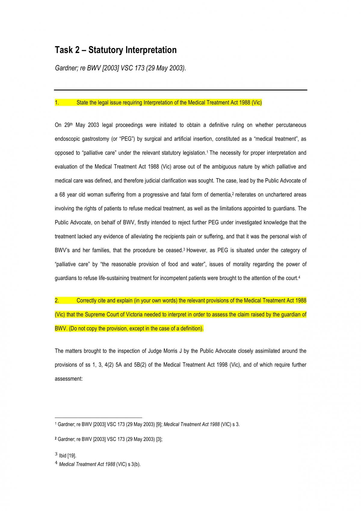 Task 2 - Statutory interpretation - Page 1