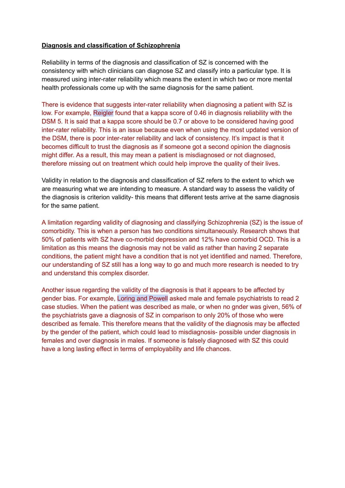 Schizophrenia notes - Page 1