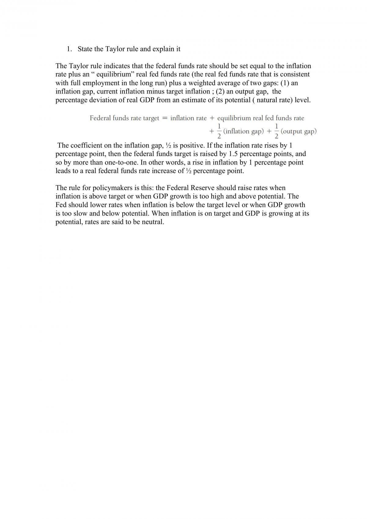 ECF2331 Revision Questions - Page 1