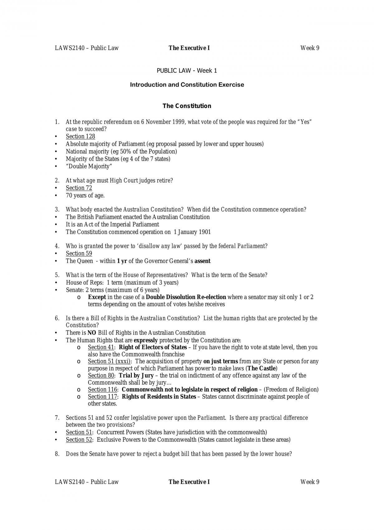 Complete Course Notes Public Law - Page 1