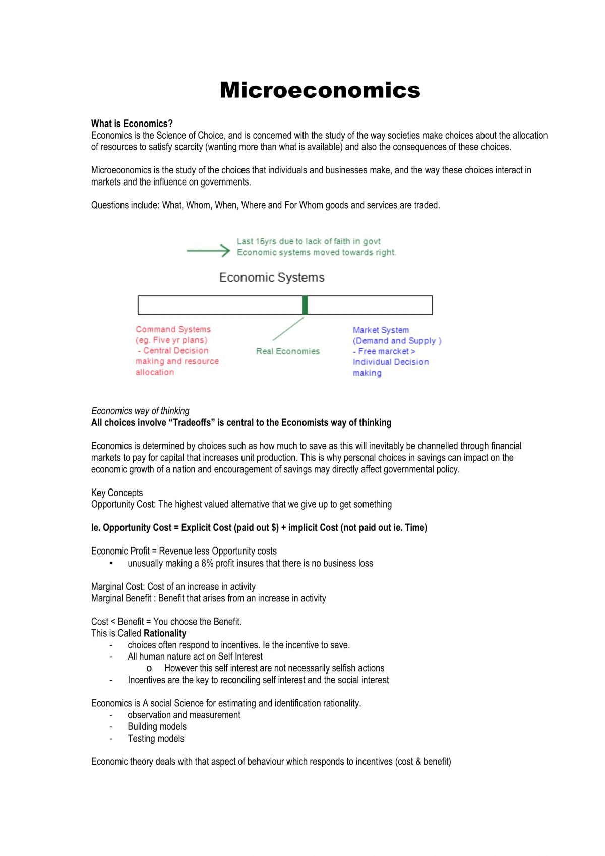 Basic Microeconomic Notes - Page 1