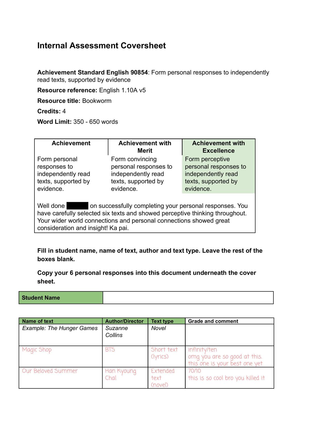 English 1.10  - Page 1