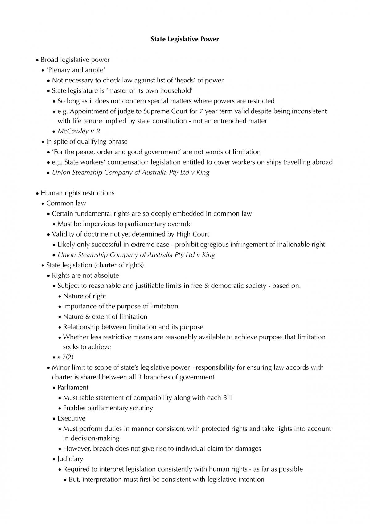 Constitutional Law Study Notes - Page 1