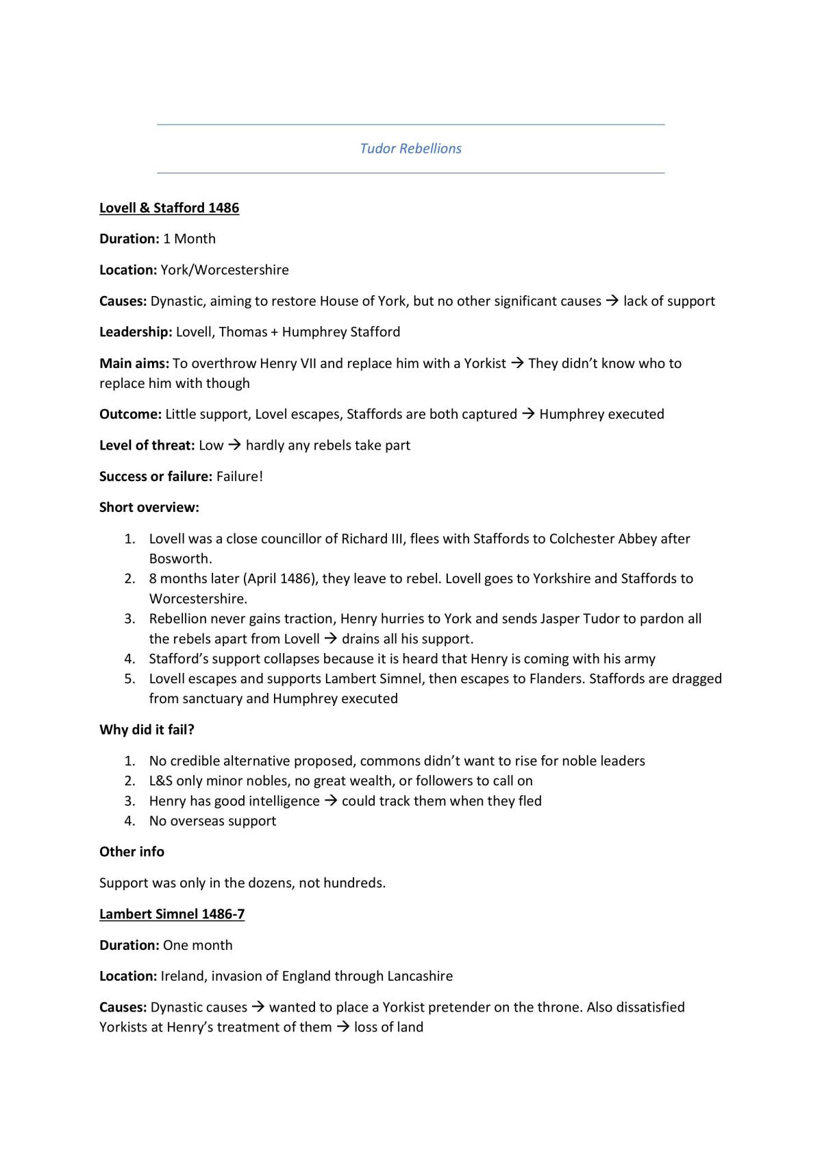 The Tudor Rebellions  - Page 1