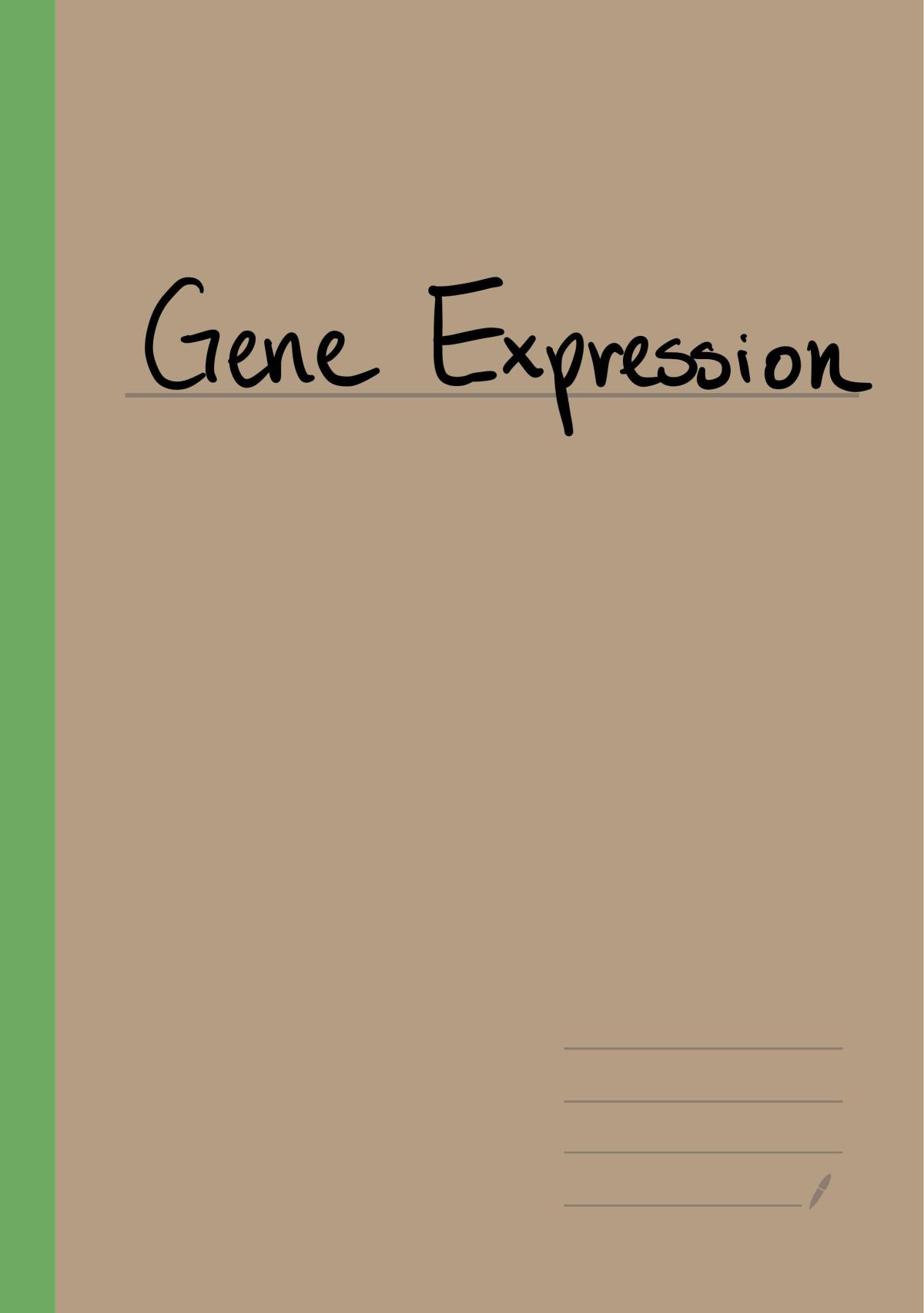 Gene Expression full notes - Page 1