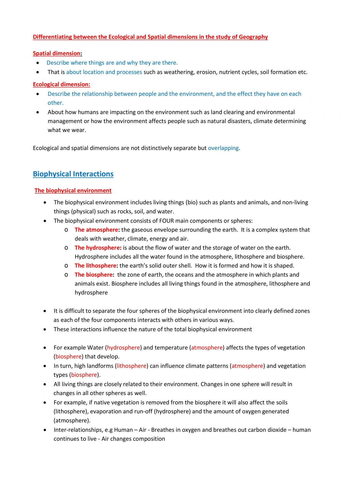 Preliminary Geography - Topic 1 & 2  - Page 1