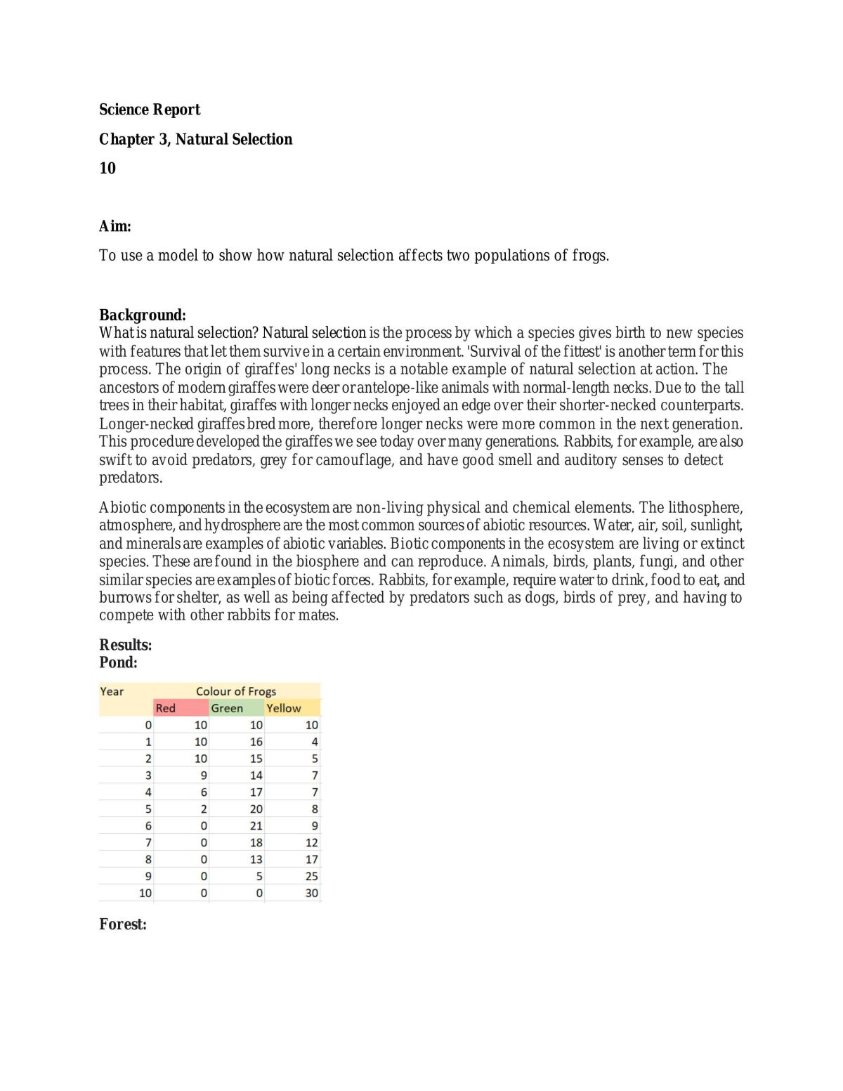Natural Selection - Page 1