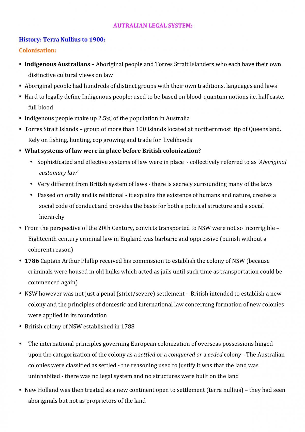 Extensive Foundation of Law Exam Notes - Page 1