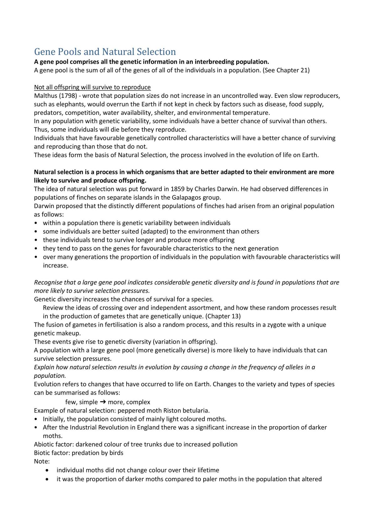 Evolution Complete Study Notes - Page 5