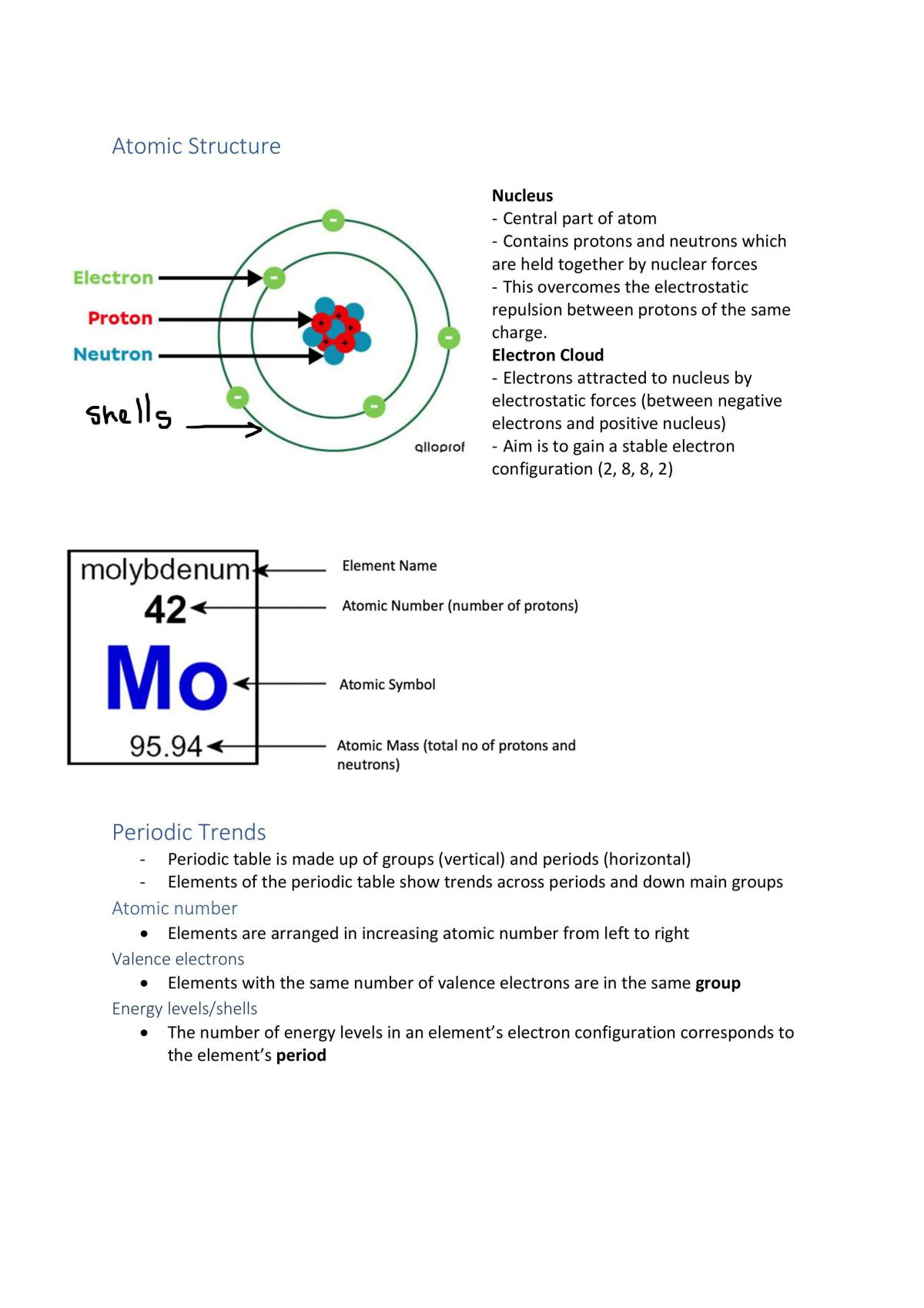 Chemistry Unit 3 and 4 notes - Page 1