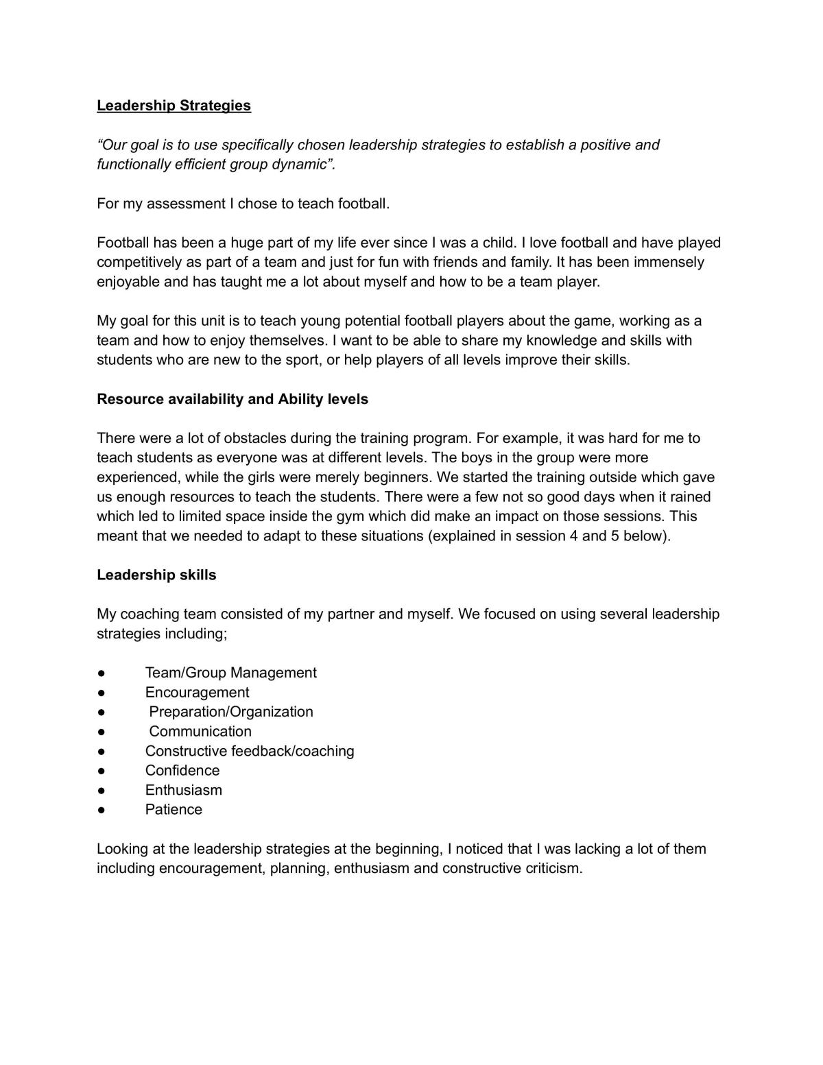 Evaluate leadership strategies that contribute to the effective functioning of a group - Page 1