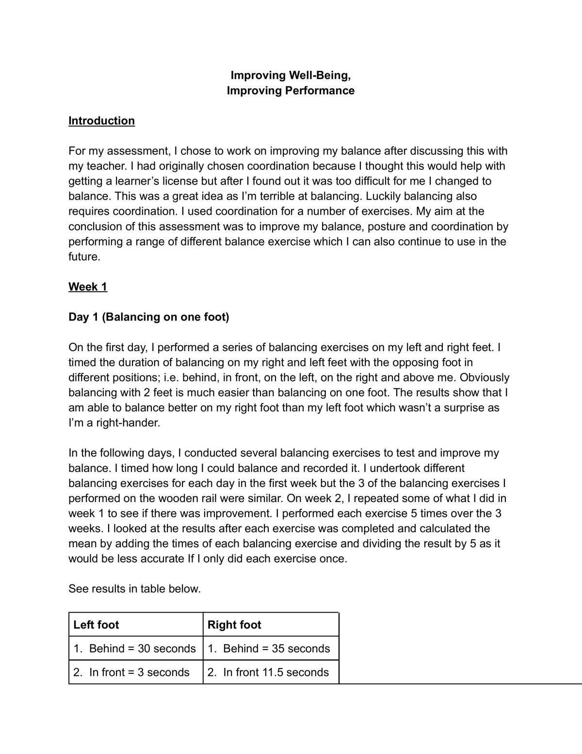 Perform a physical activity in an applied setting - Page 1
