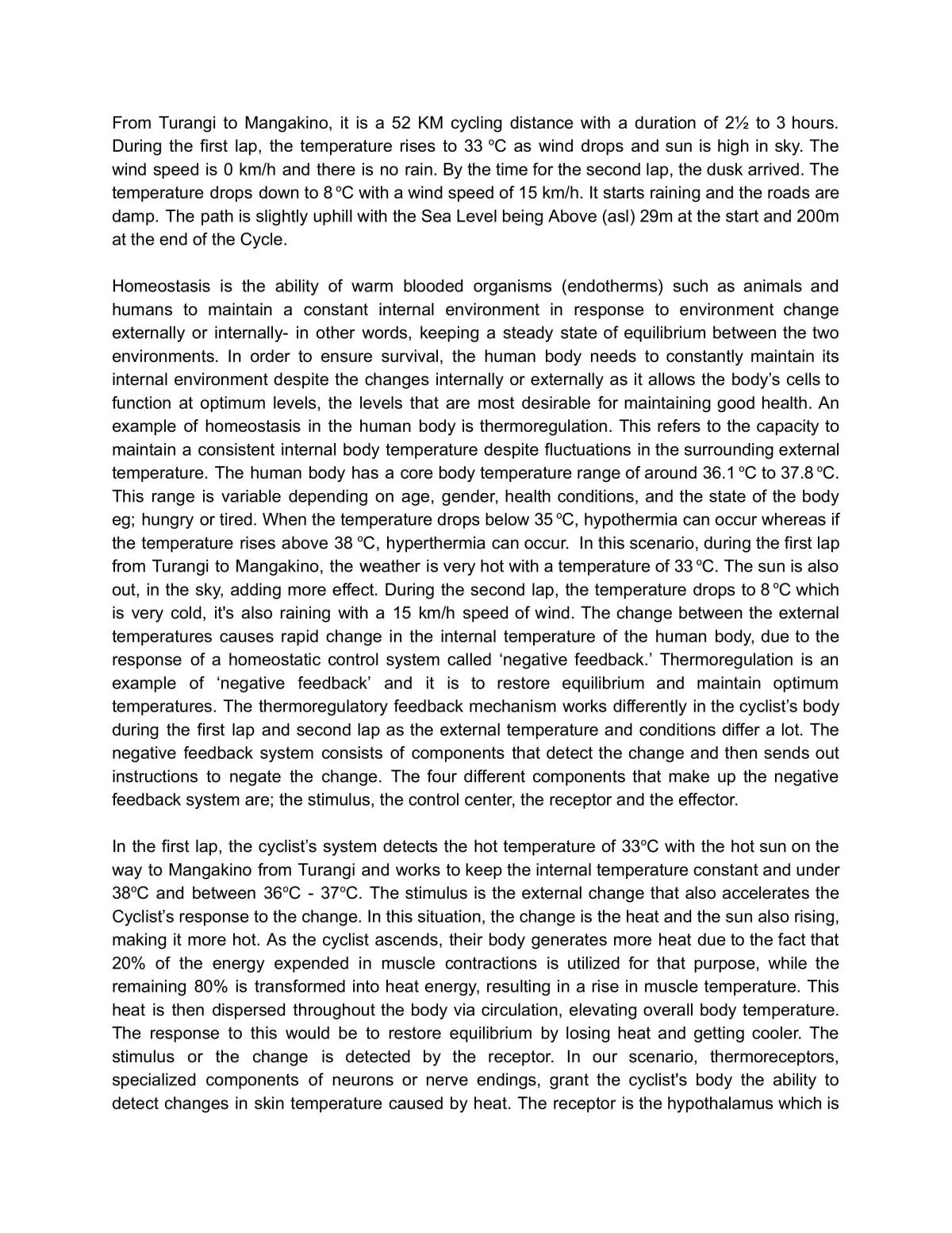91604 Thermoregulation Excellence report  - Page 1