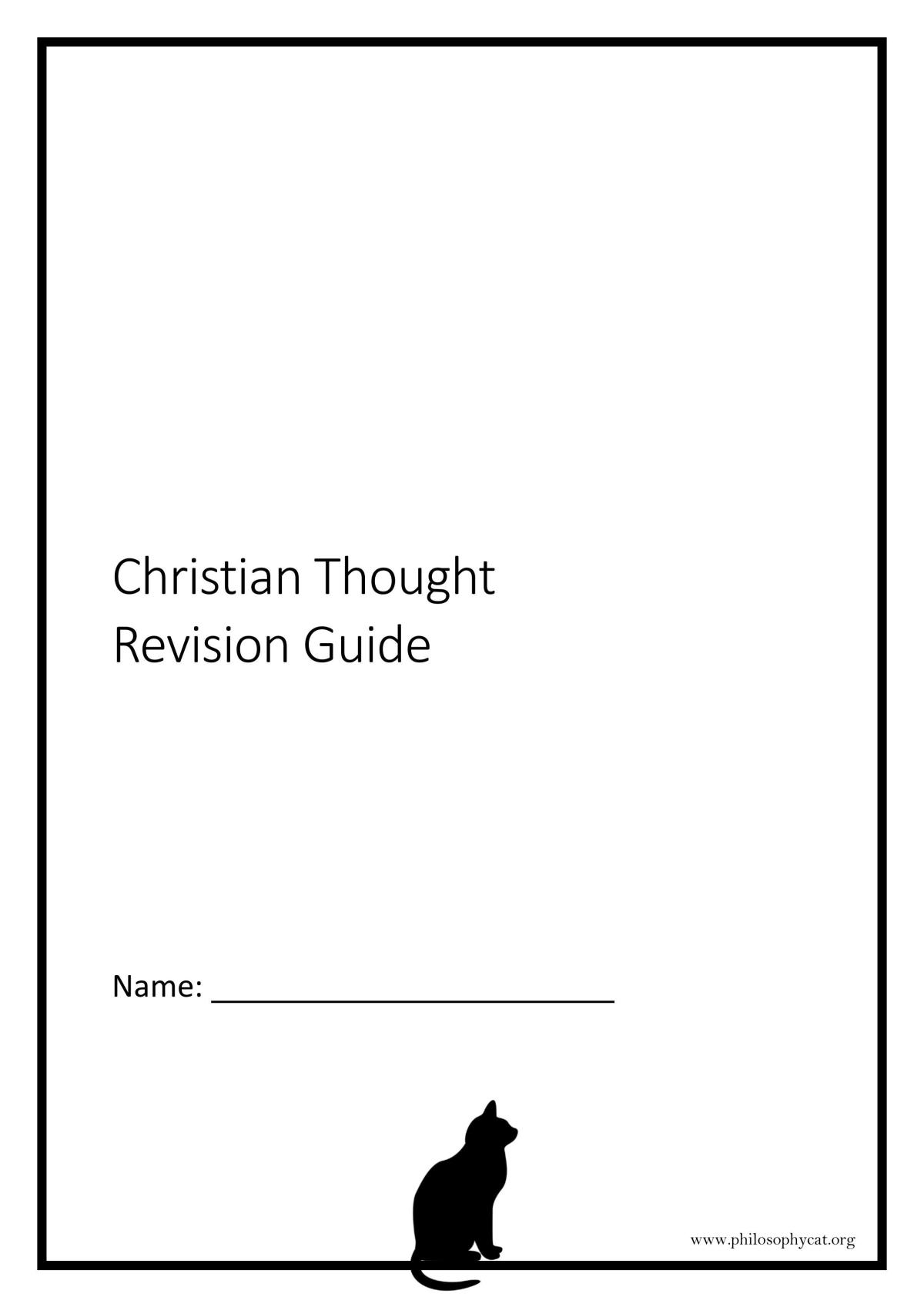 Christian Thought Revision Guide - Page 1