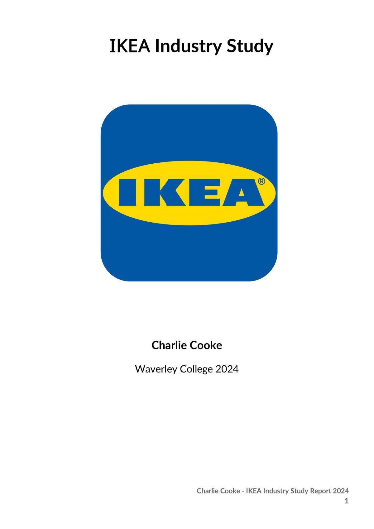 Industry Study IKEA - Page 1