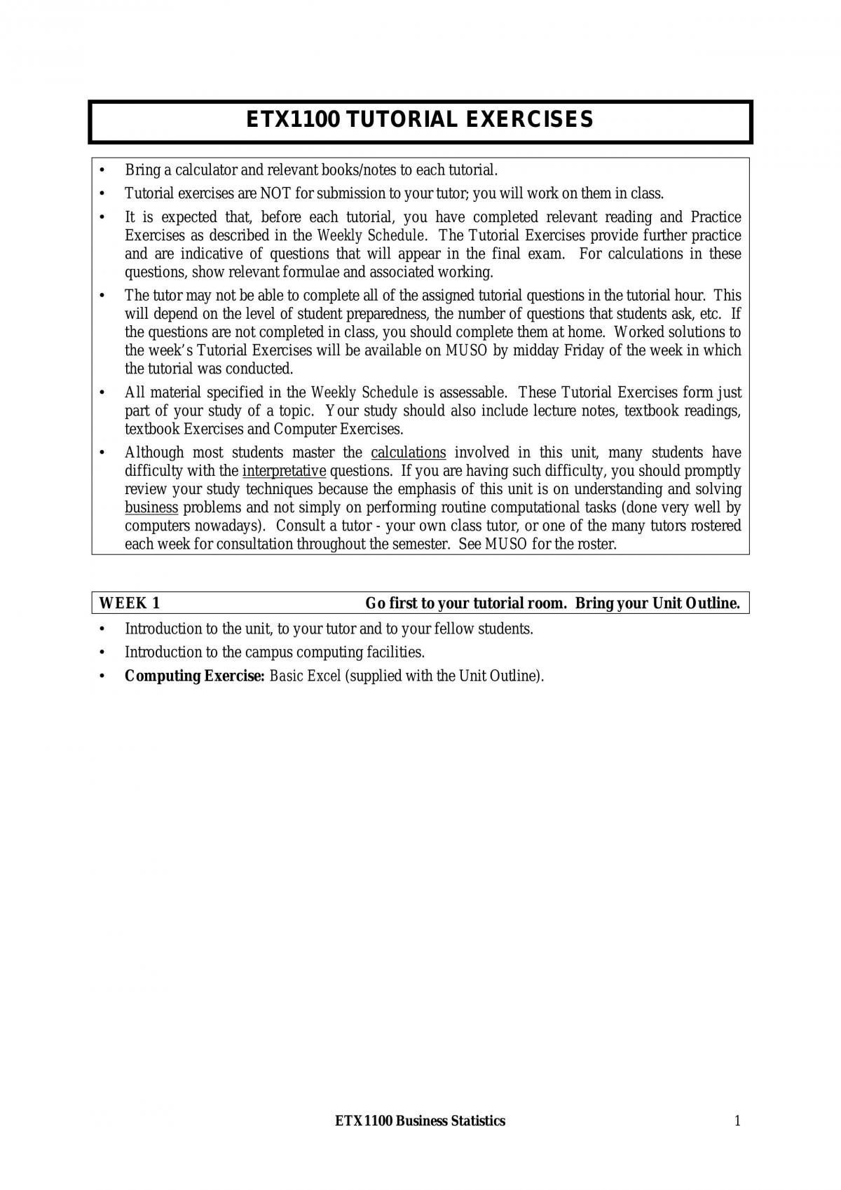 Biz Stats Tutorials - Page 1