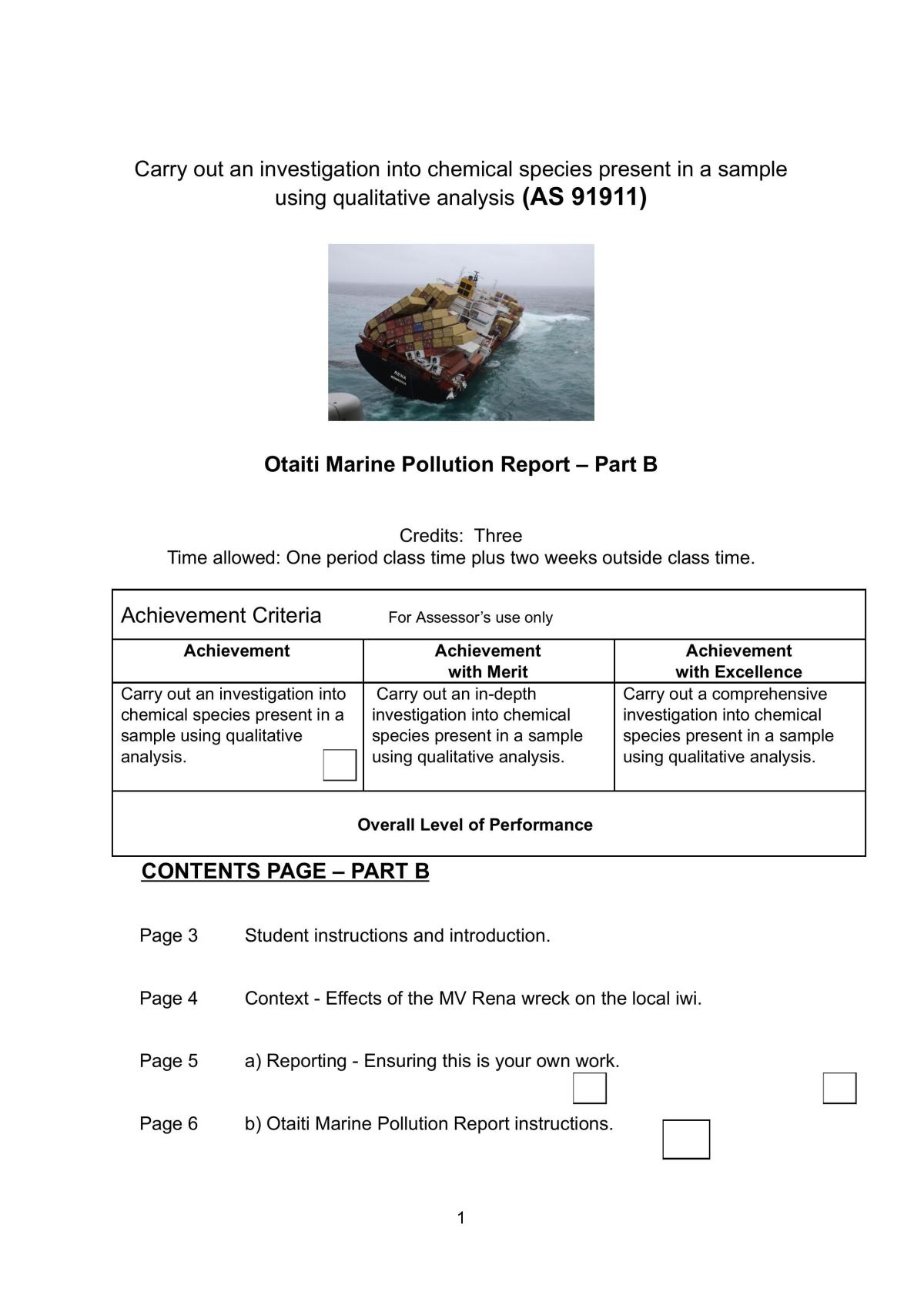 Qualitative Report Level 2 - Page 1
