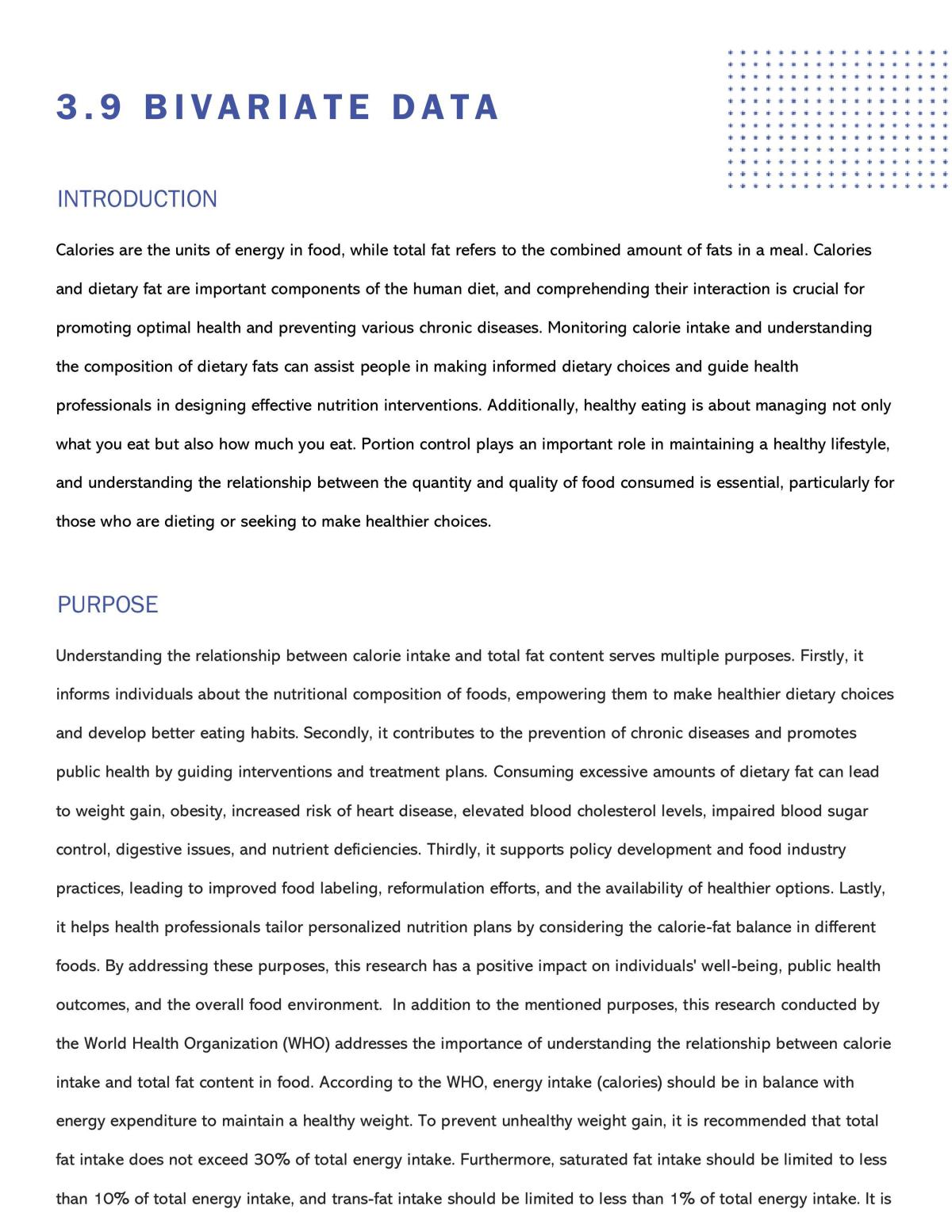 3.9 bivariate data internal graded at high excellence E8 - Page 1
