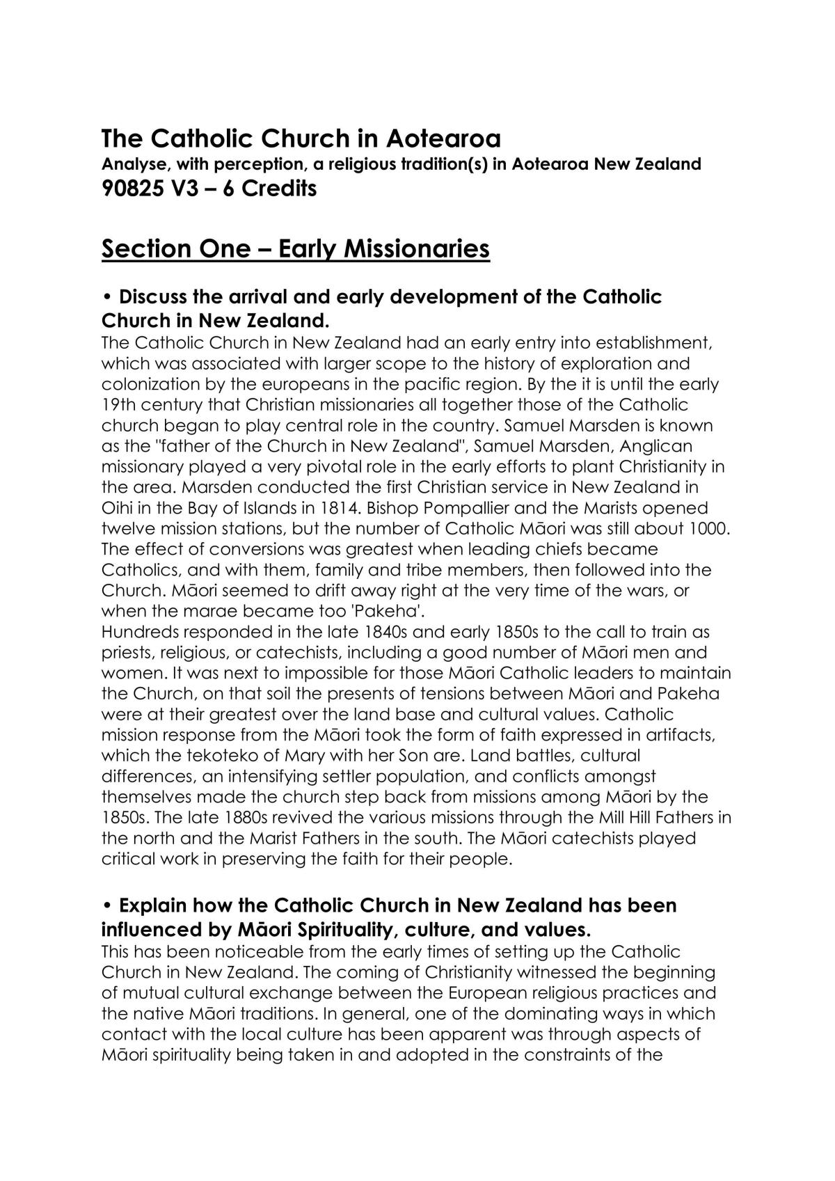 The Catholic Church in Aotearoa (90825) - Page 1