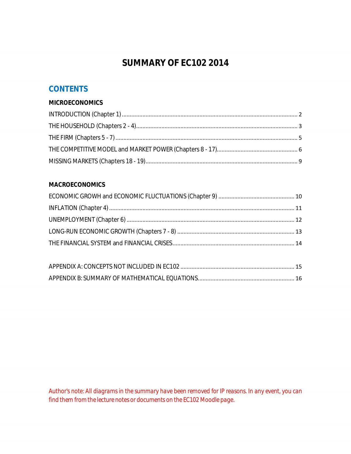 ECON102 Complete study notes  - Page 1