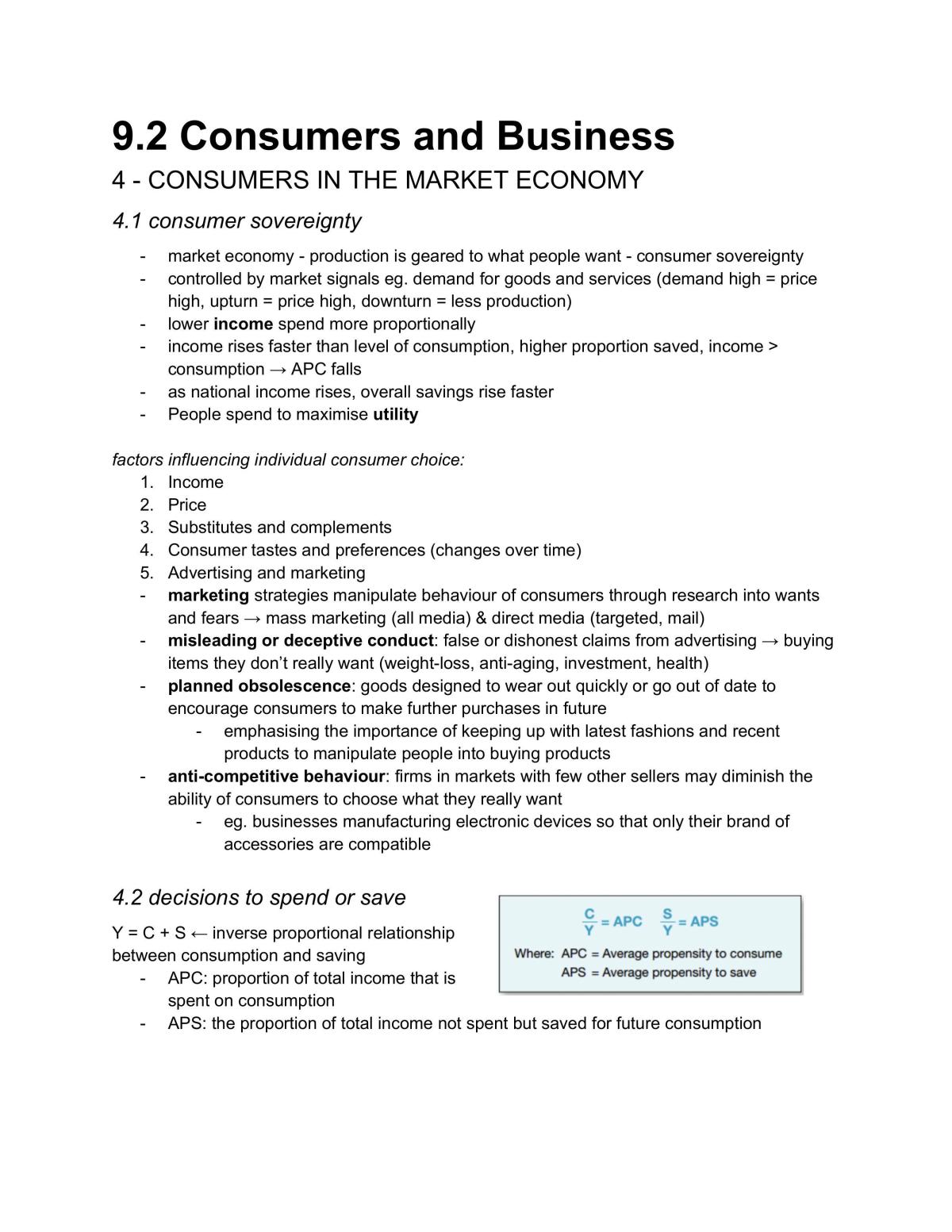 Economics Prelim Notes Topic 2  - Page 1