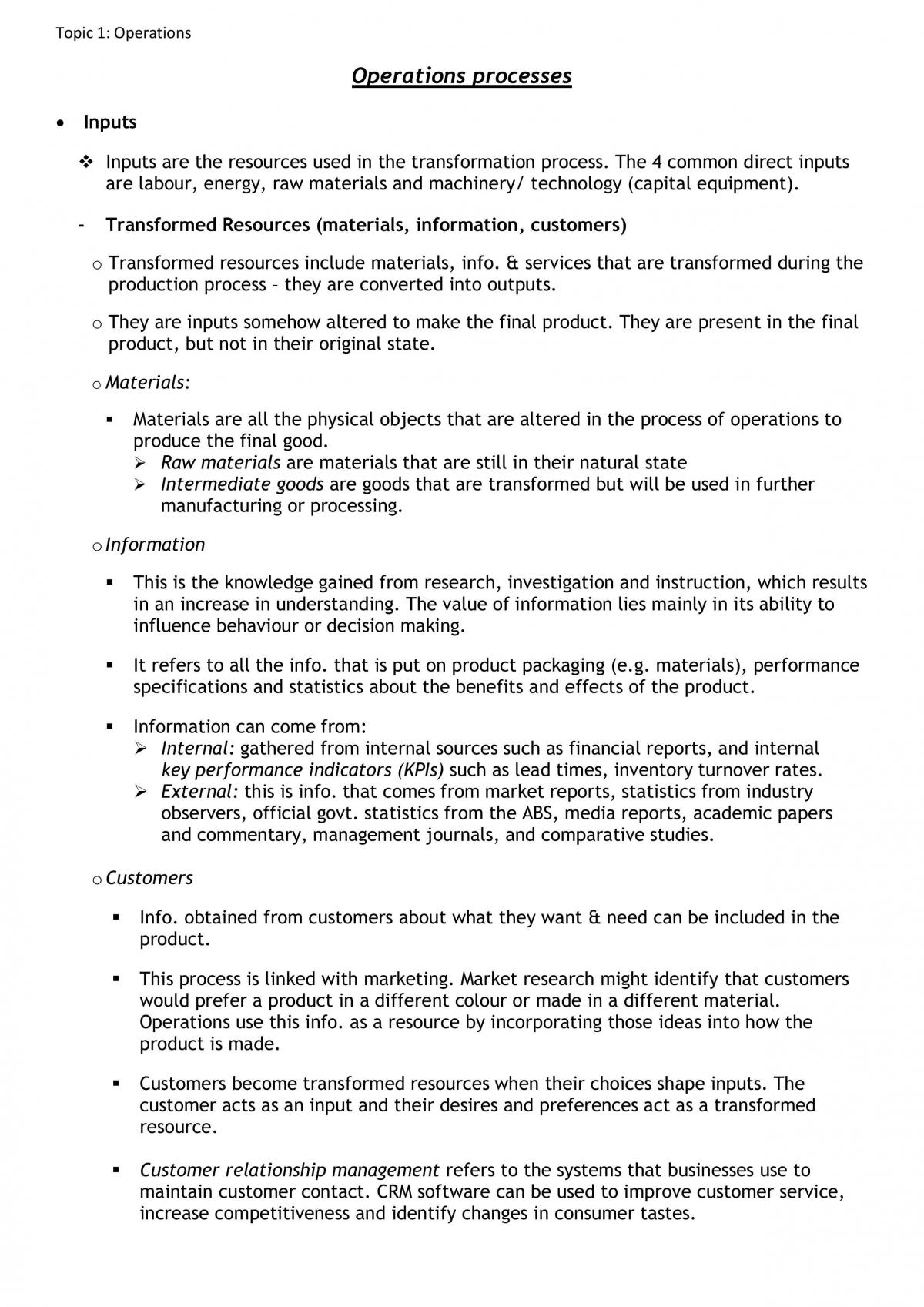 Operations Processes - Page 1